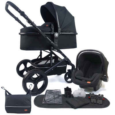 Pixini Kombi-Kinderwagen Pixini Kalani Kinderwagen 3in1 Set, Sicherheitsbügel