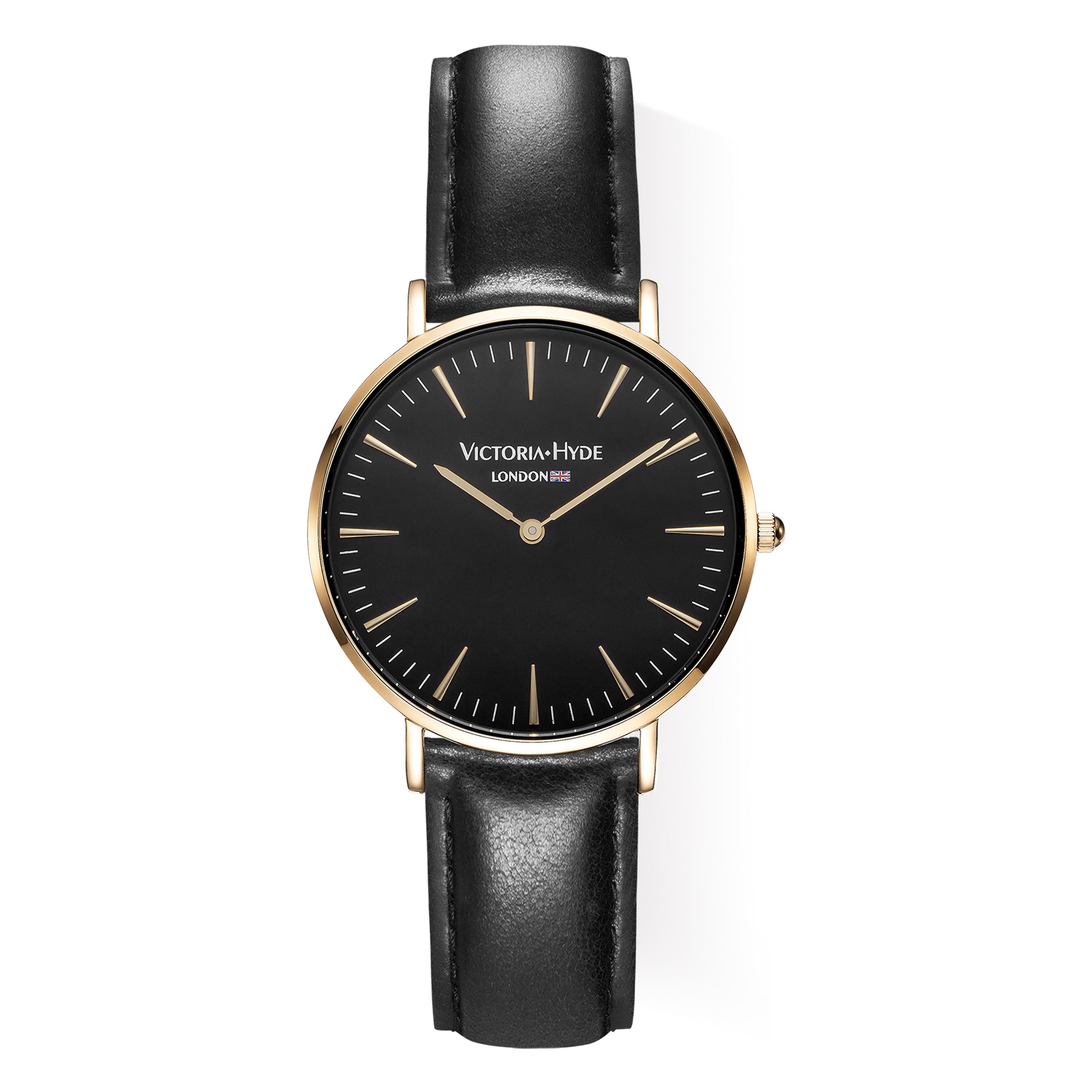Victoria Hyde Quarzuhr Quarzuhr Echtes Rindsleder Uhr für Unisex modisch und leger Lederarmband, (1-tlg., Kein Set)