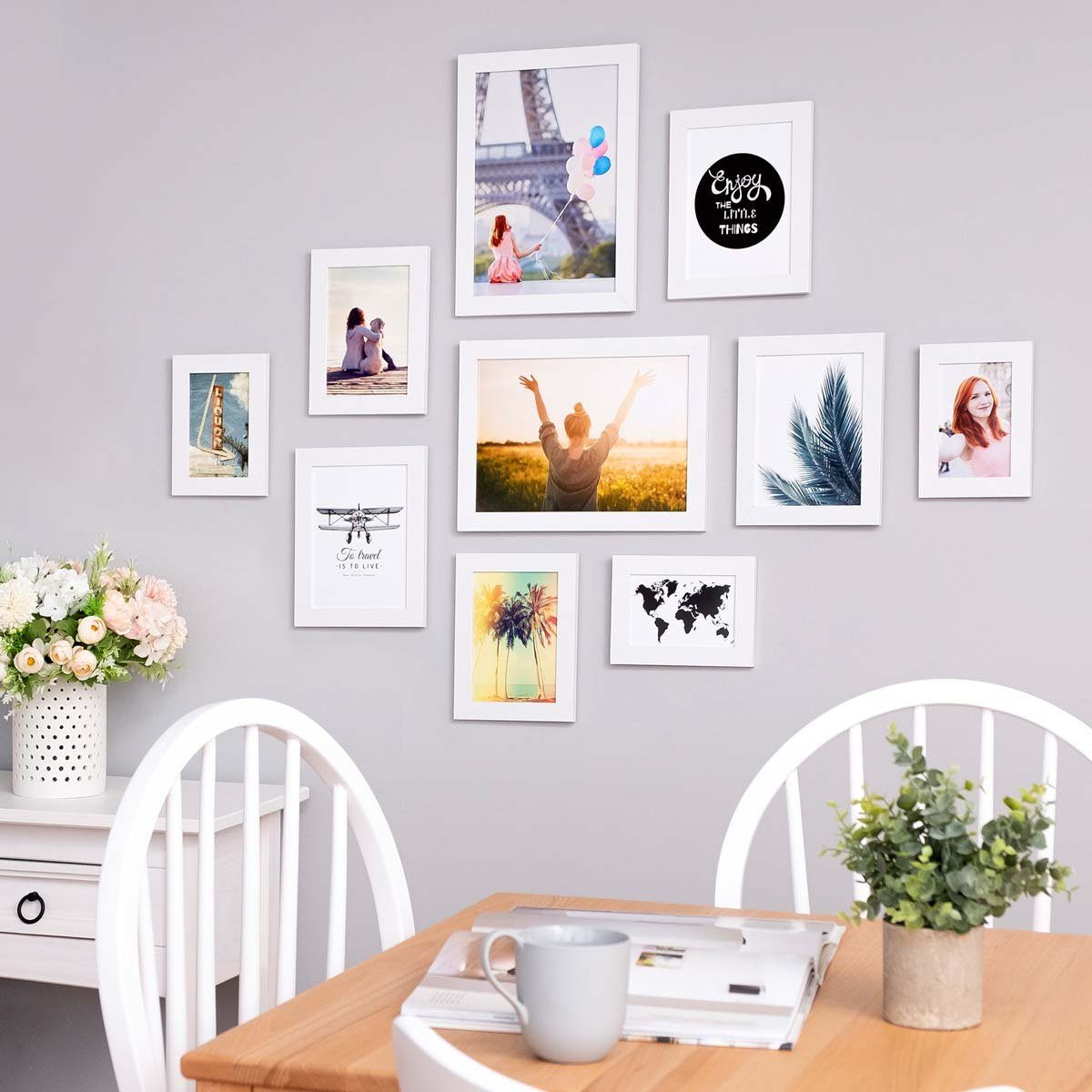 PHOTOLINI Bilderrahmen 10er Set breite Rahmen günstig online kaufen