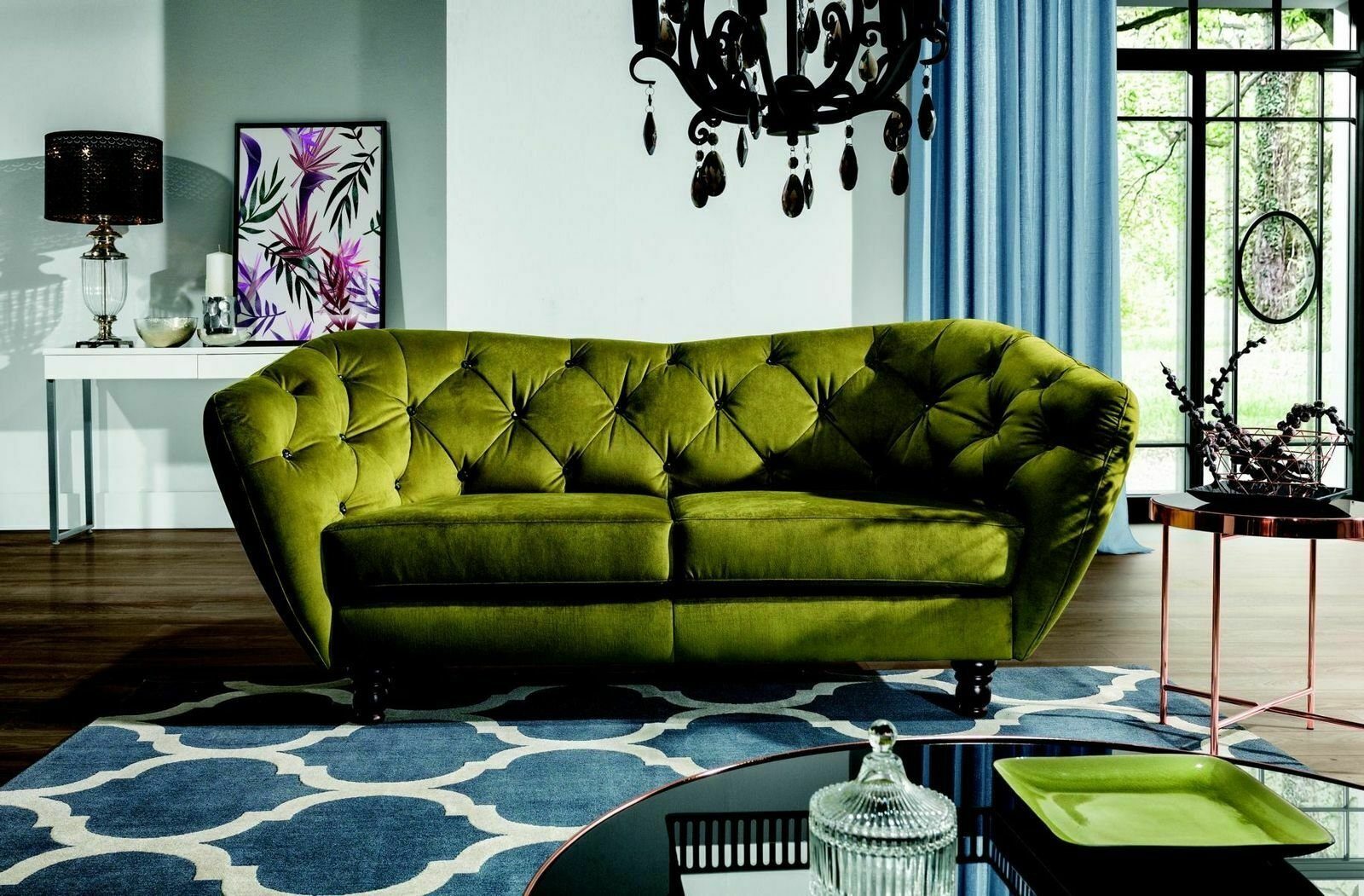 Stoff Designer Sofa, 3 Chesterfield Sofa JVmoebel Textil Couch Sofas Sitzer Neu