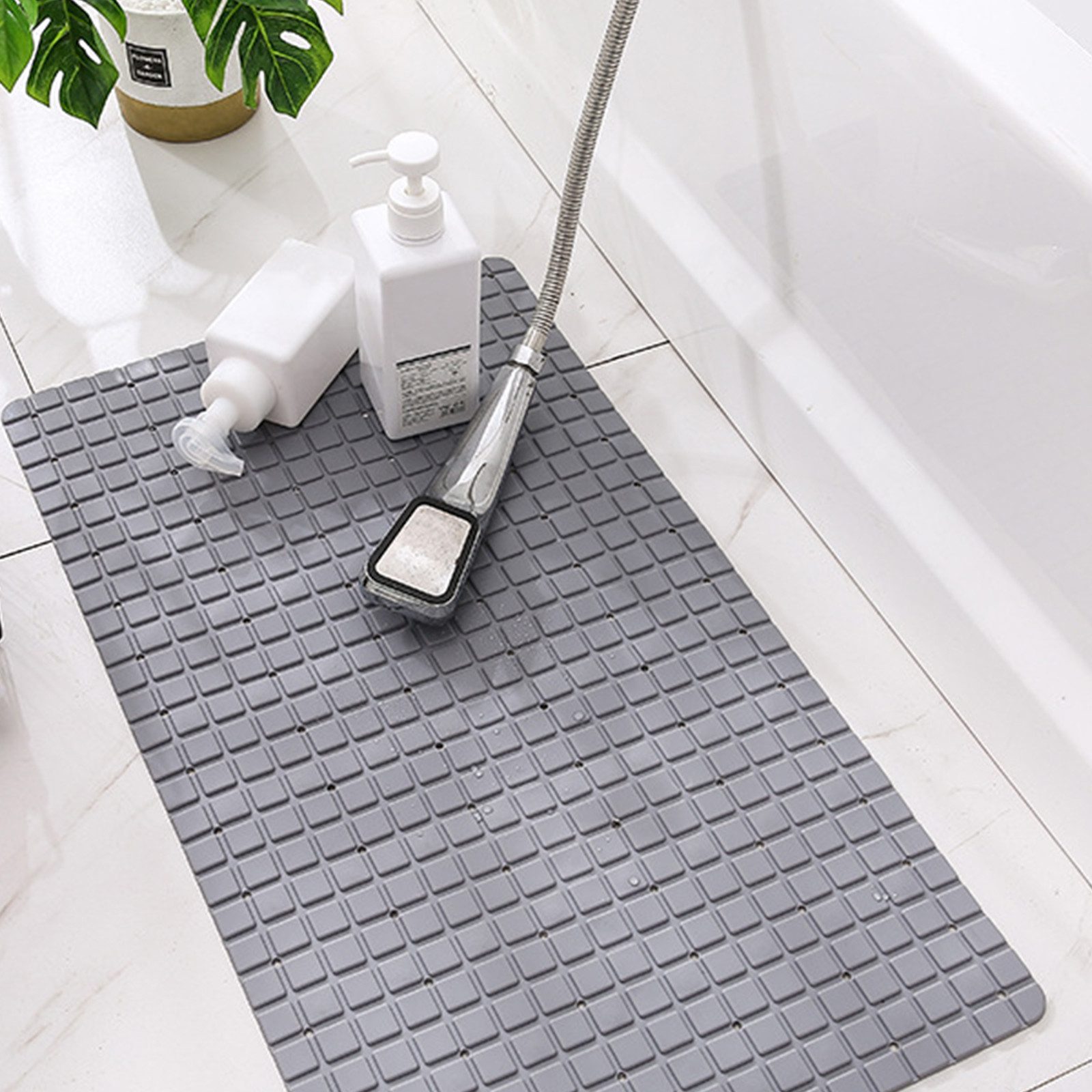 HAUSS SPOLE Duschmatte Duschmatte mit Saugnäpfen Badewannenmatte Wanneneinlage rutschfest, 40x70cm, leistungsstarken Saugnäpfen, Gittermuster, Anti-Schimmel, Kunststoff, für Hotel Spa Zuhause Seniorenbad Kinderdusche usw.