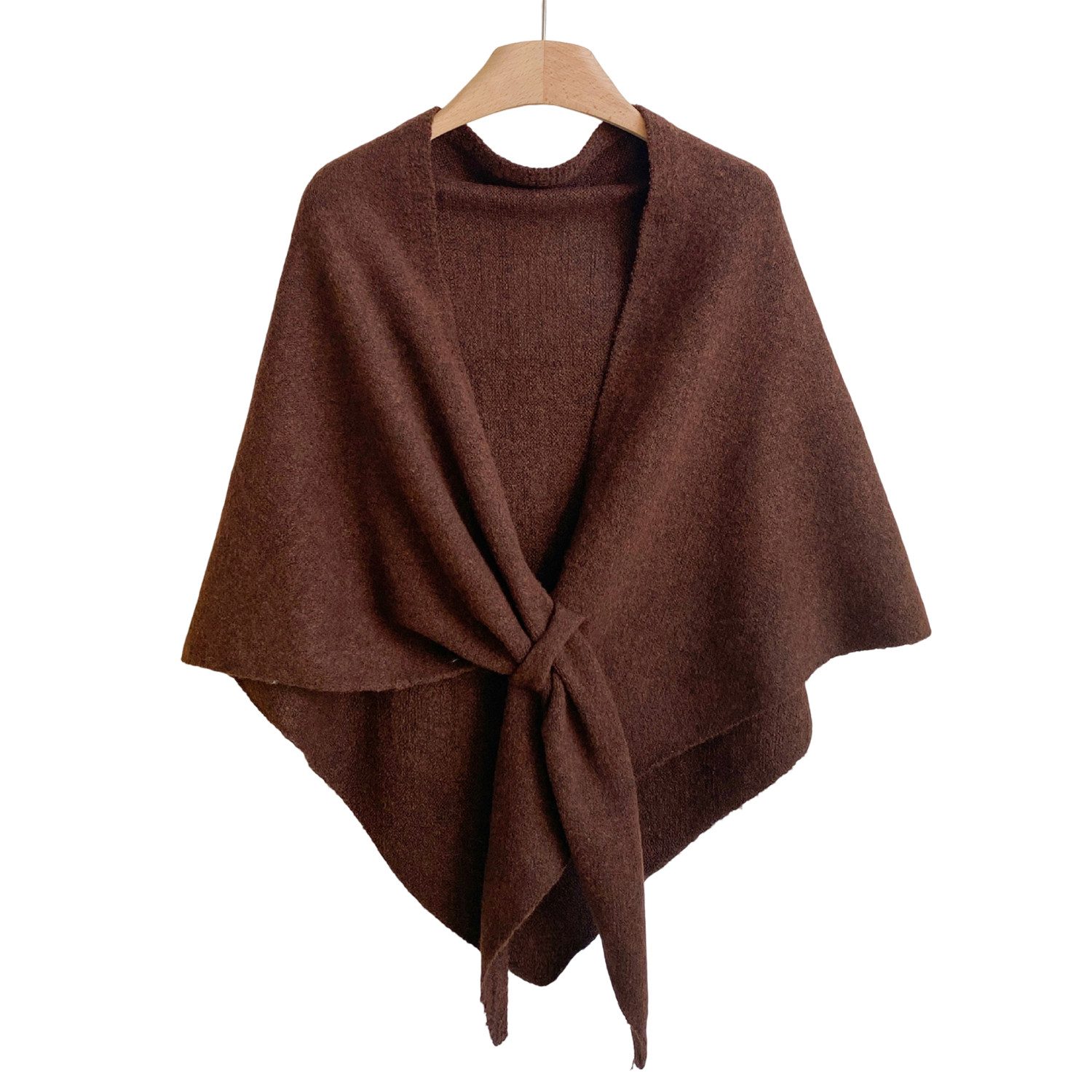 Refttenw Poncho Dreieckstuch Cape, warmer Halsschal,Schultertuch,Bindeschal