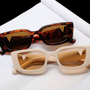 Fivejoy Sonnenbrille Sonnenbrille Retro Trendy Klassische Quadratische Brille Vintage Sonnenbrille