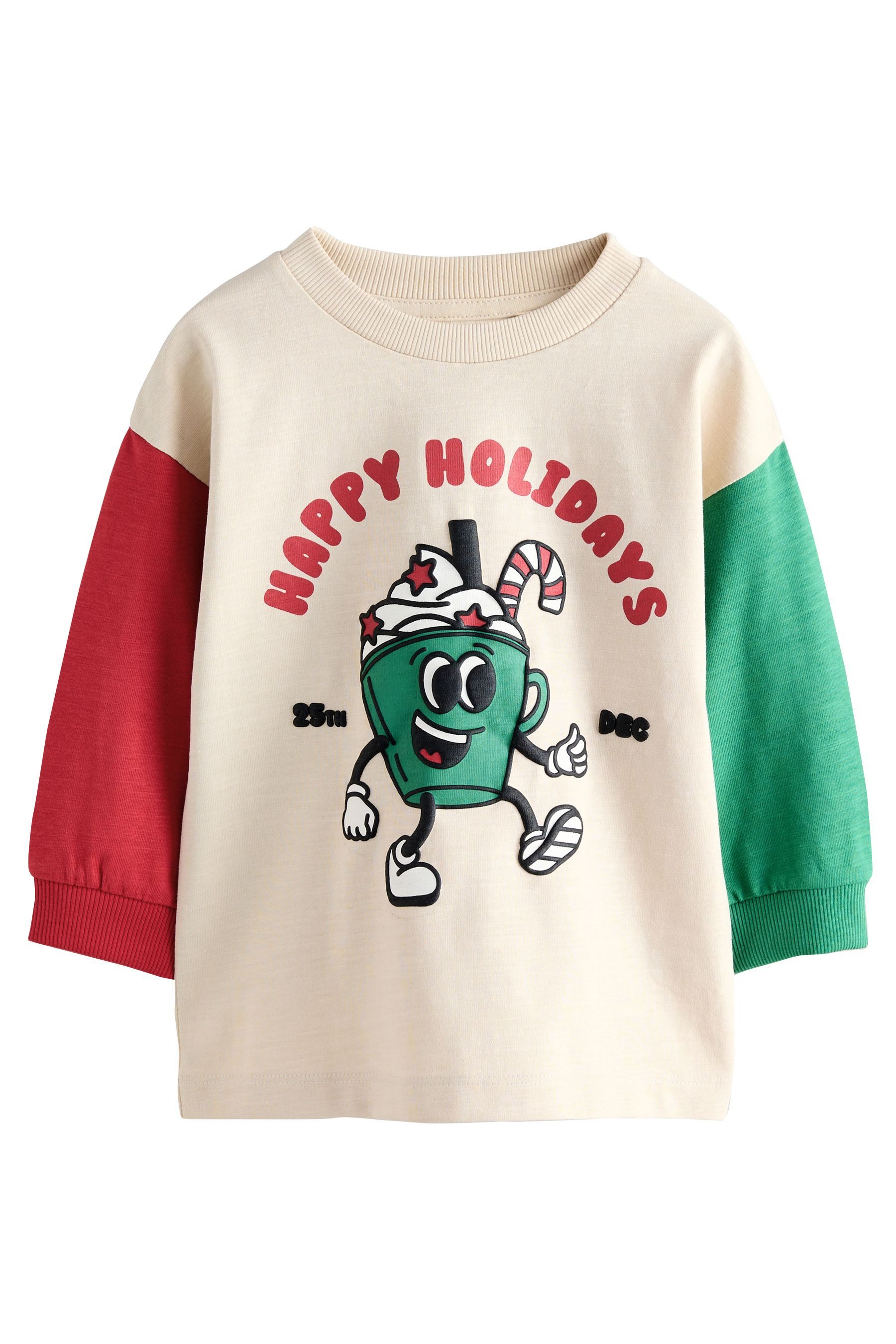 Next Langarmshirt Weihnachtliches, langärmeliges T-Shirt (1-tlg) günstig online kaufen