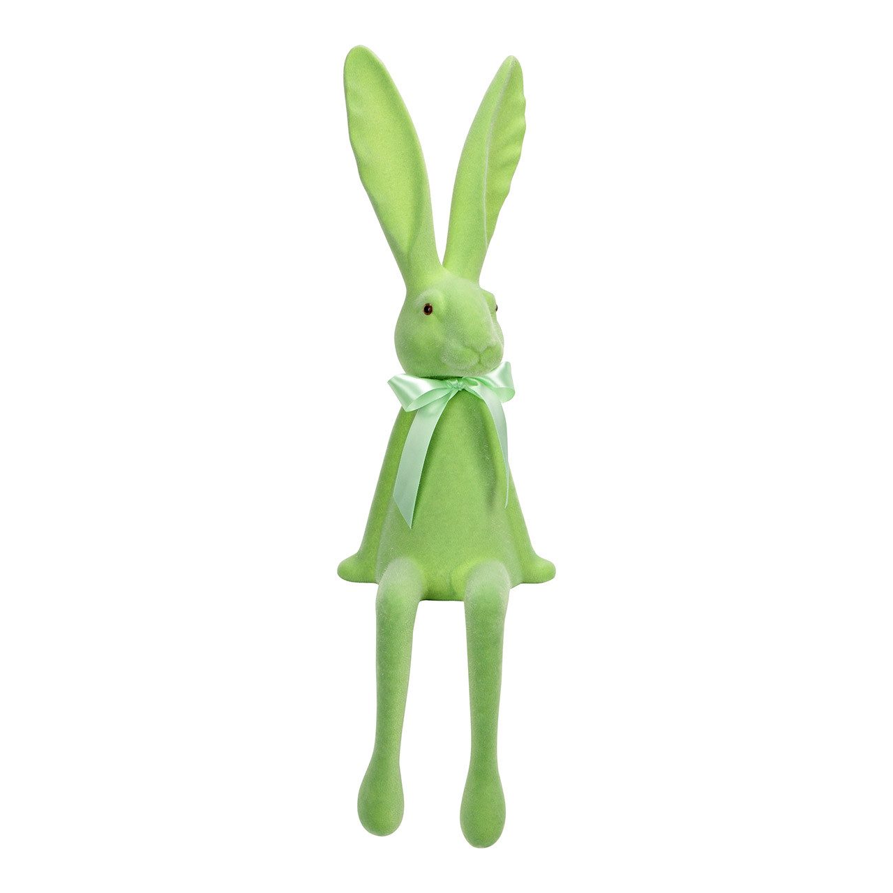 Wurm Osterhase Hase, sitzend, Grün, beflockt, 10045162 (1 St)