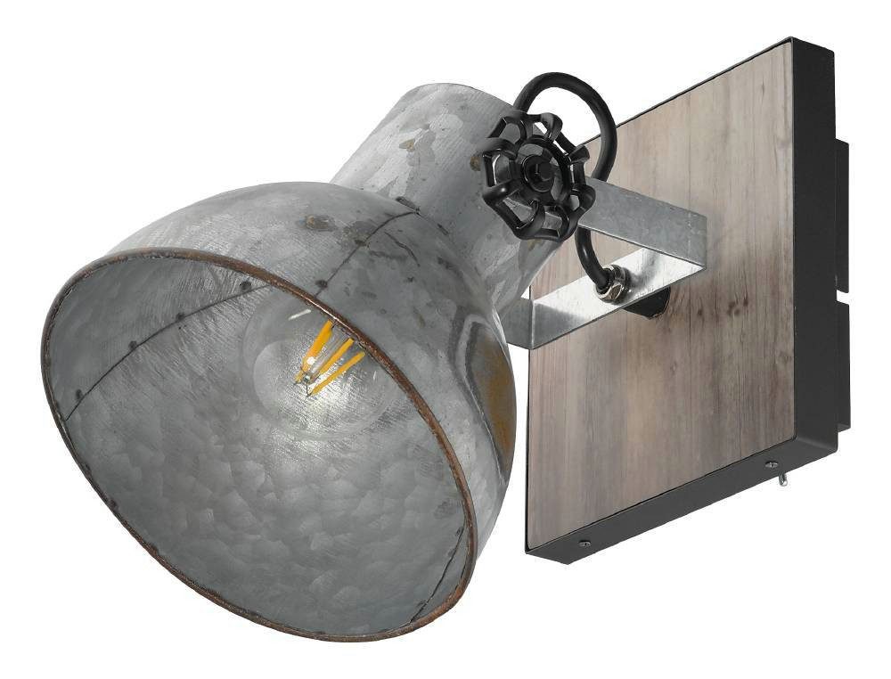 EGLO Wandstrahler BARNSTAPLE, ohne Leuchtmittel, Wandspot aus Stahl, schwenkbar, exkl. E27 (max. 40W), Lampe, Spot