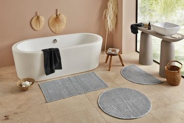 Badematte Luna LeGer Home by Lena Gercke, Höhe 14 mm, schnell trocknend, strapazierfähig, Baumwolle, rechteckig, Badematten aus Bio-Baumwolle im Waffelmuster