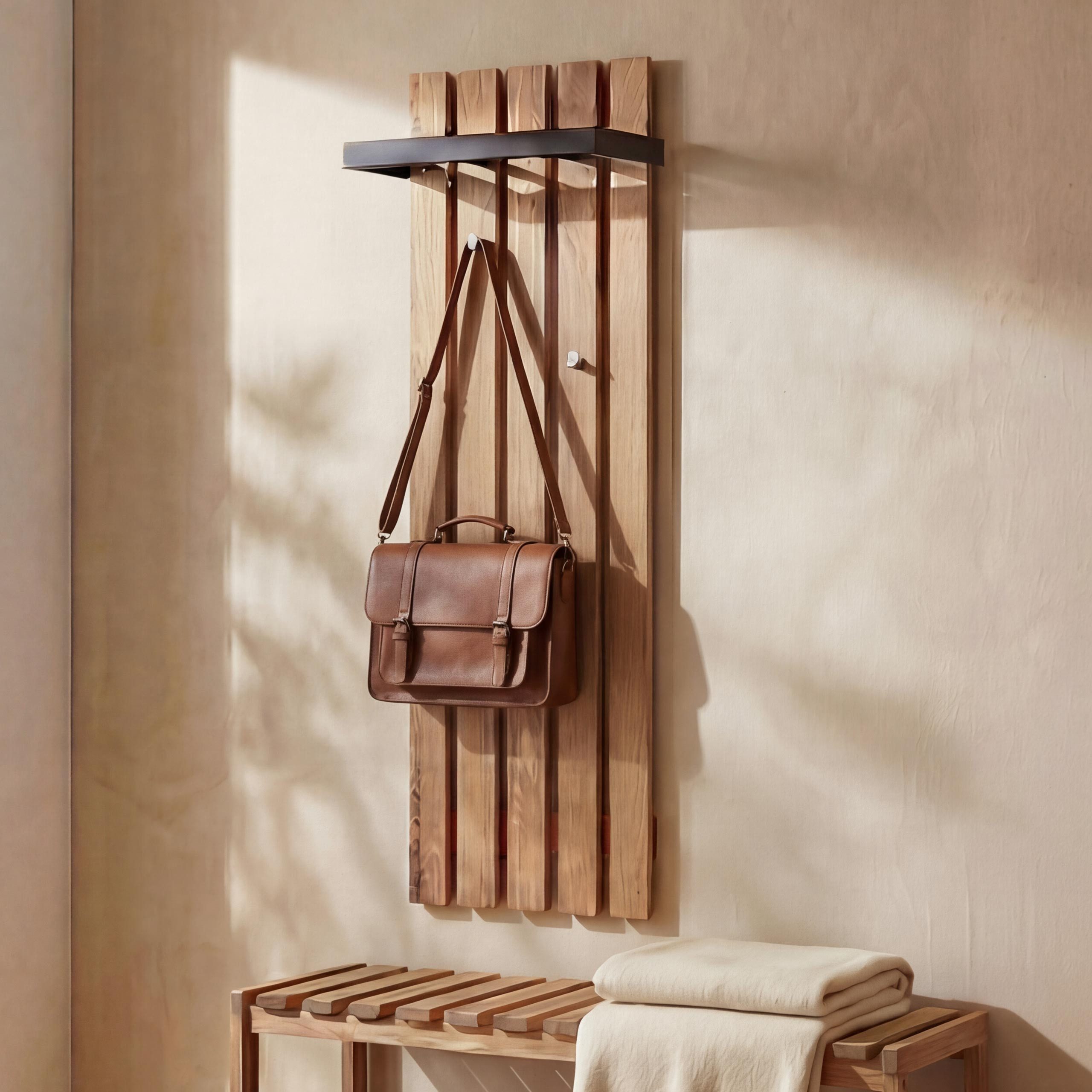 MCW Wandgarderobe MCW-P57-Ga, Beliebig erweiterbar, Mit 4 Haken