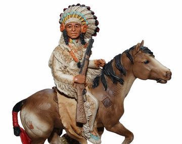 Castagna Dekofigur White Quiver auf Pferd reitend H 21 cm Native American Figur Castagna