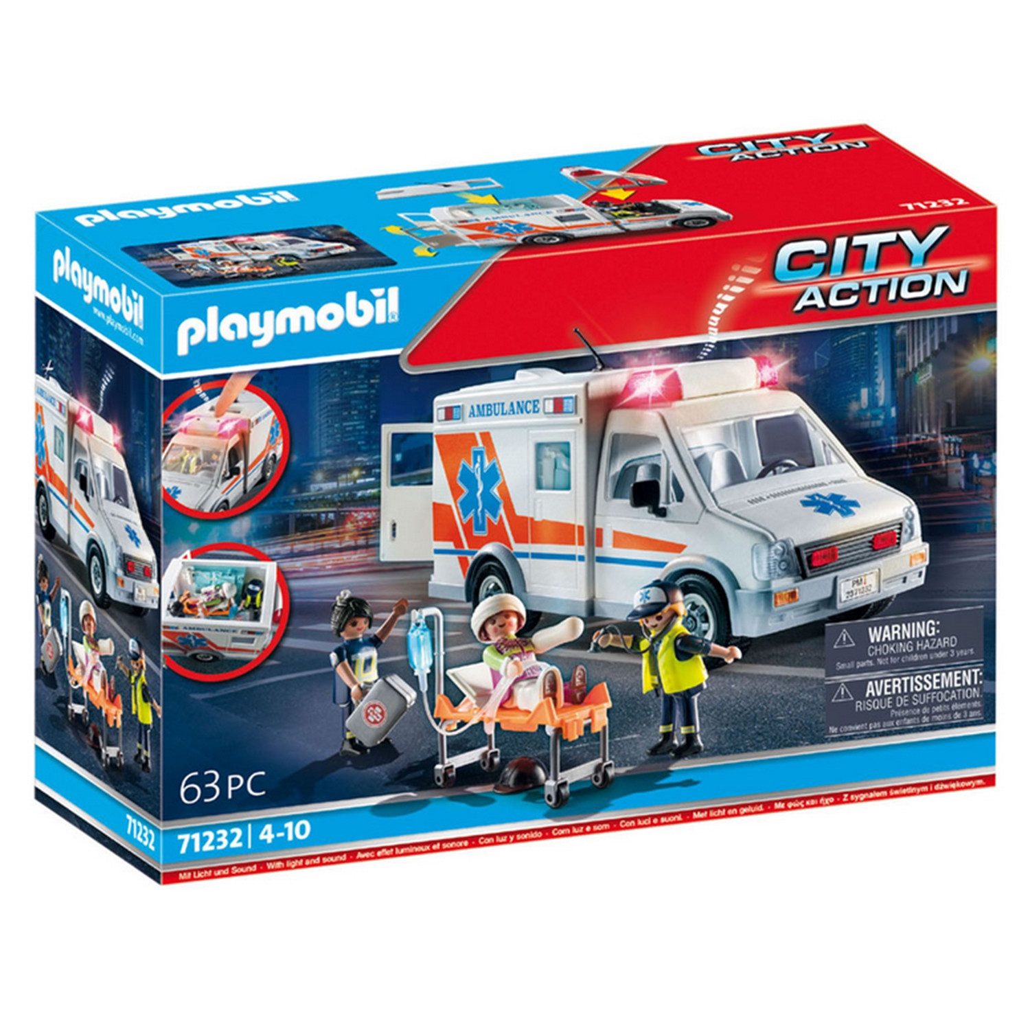 Playmobil® 71232 City Action Krankenwagen Konstruktions-Spielset günstig online kaufen