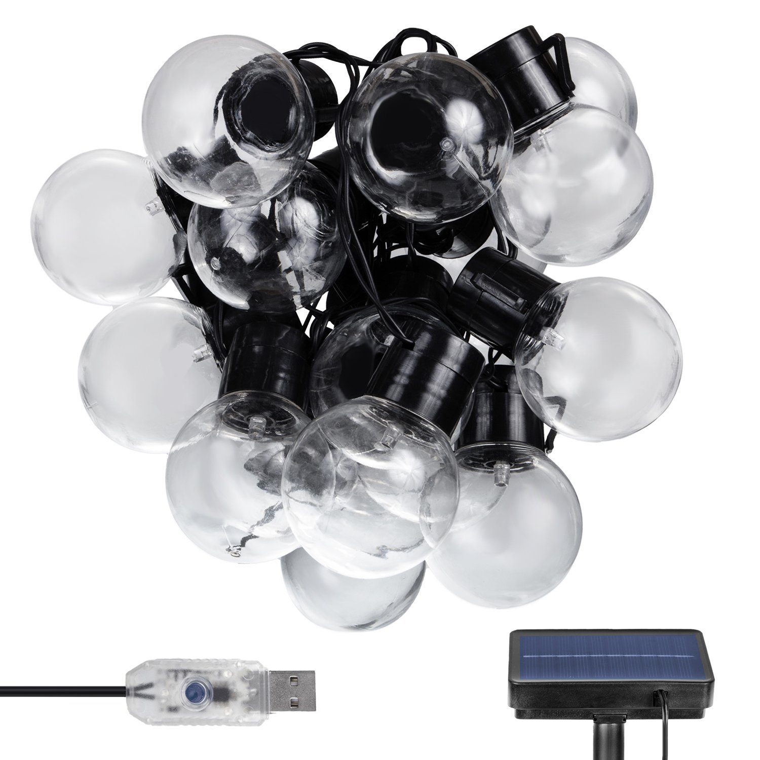 MCE424, LED-Girlande 2-in-1 für 7 Maclean m Lichterkette den Garten