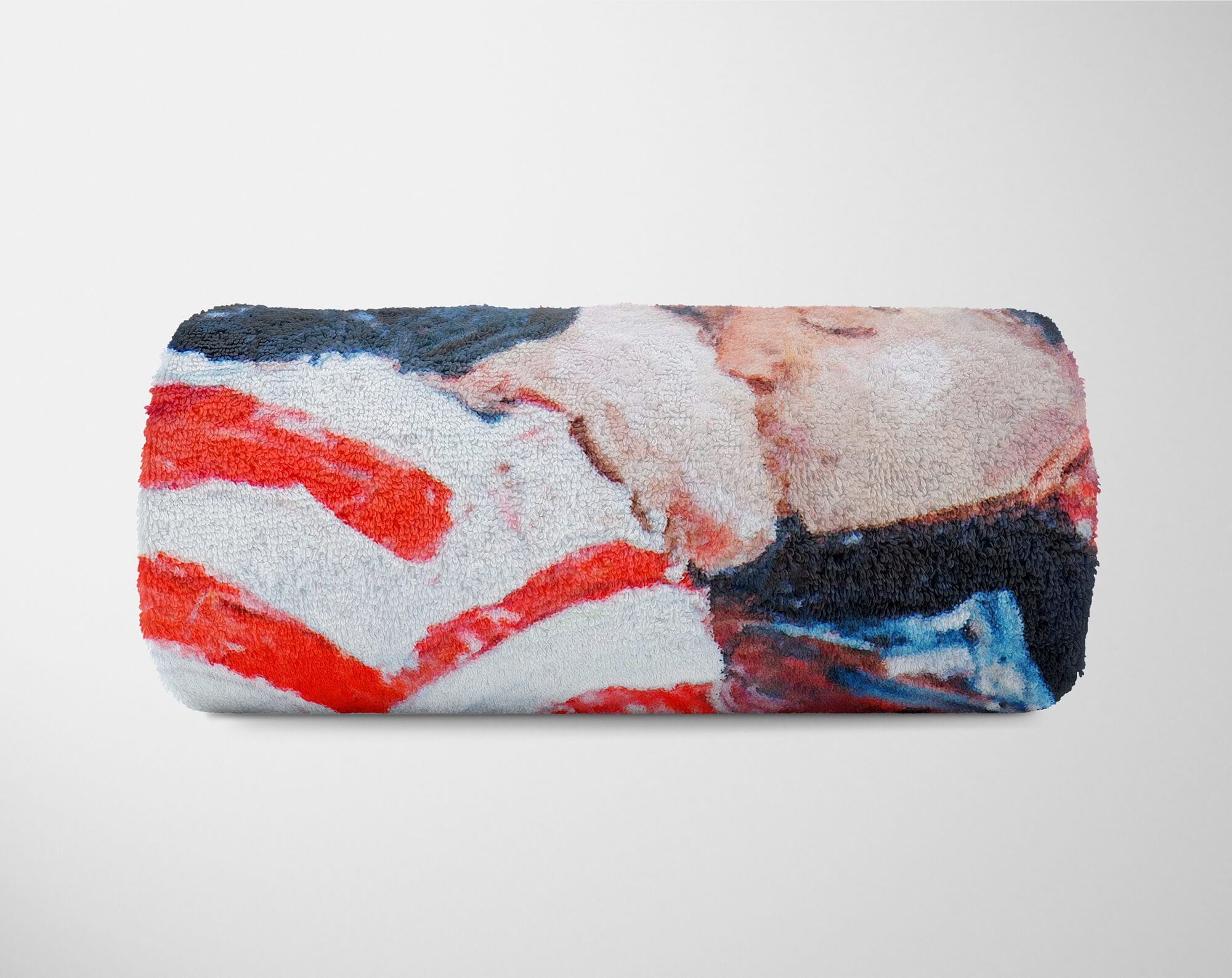 Abstrak, Handtuch mit Fotomotiv Baumwolle-Polyester-Mix Saunatuch (1-St), Sinus Kuscheldecke Art Liebespaar Strandhandtuch Handtücher Handtuch