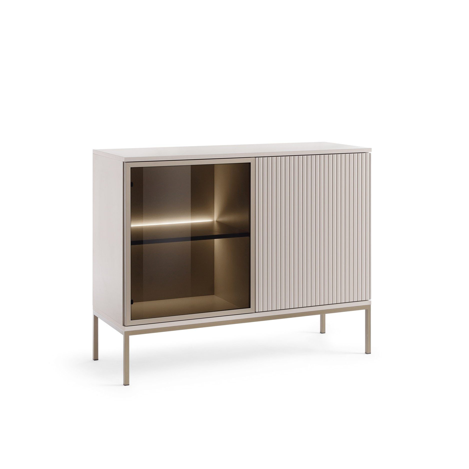 Masseno Kommode SENTIERO 104 cm Sideboard mit 2 Türen Kaschmir