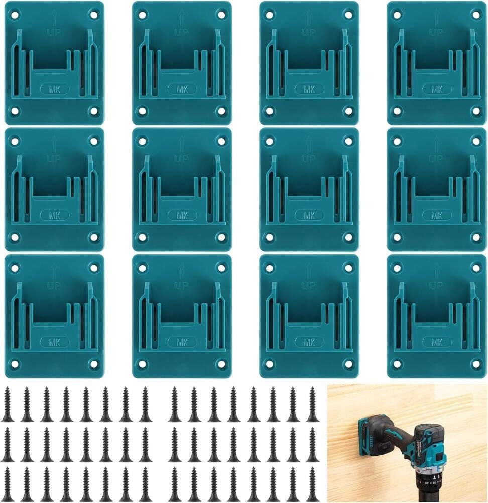 FELIXLEO Werkzeughalter Wandhalterung Werkzeughalter für Makita 14 bis 18V Werkstatt, 12-tlg.