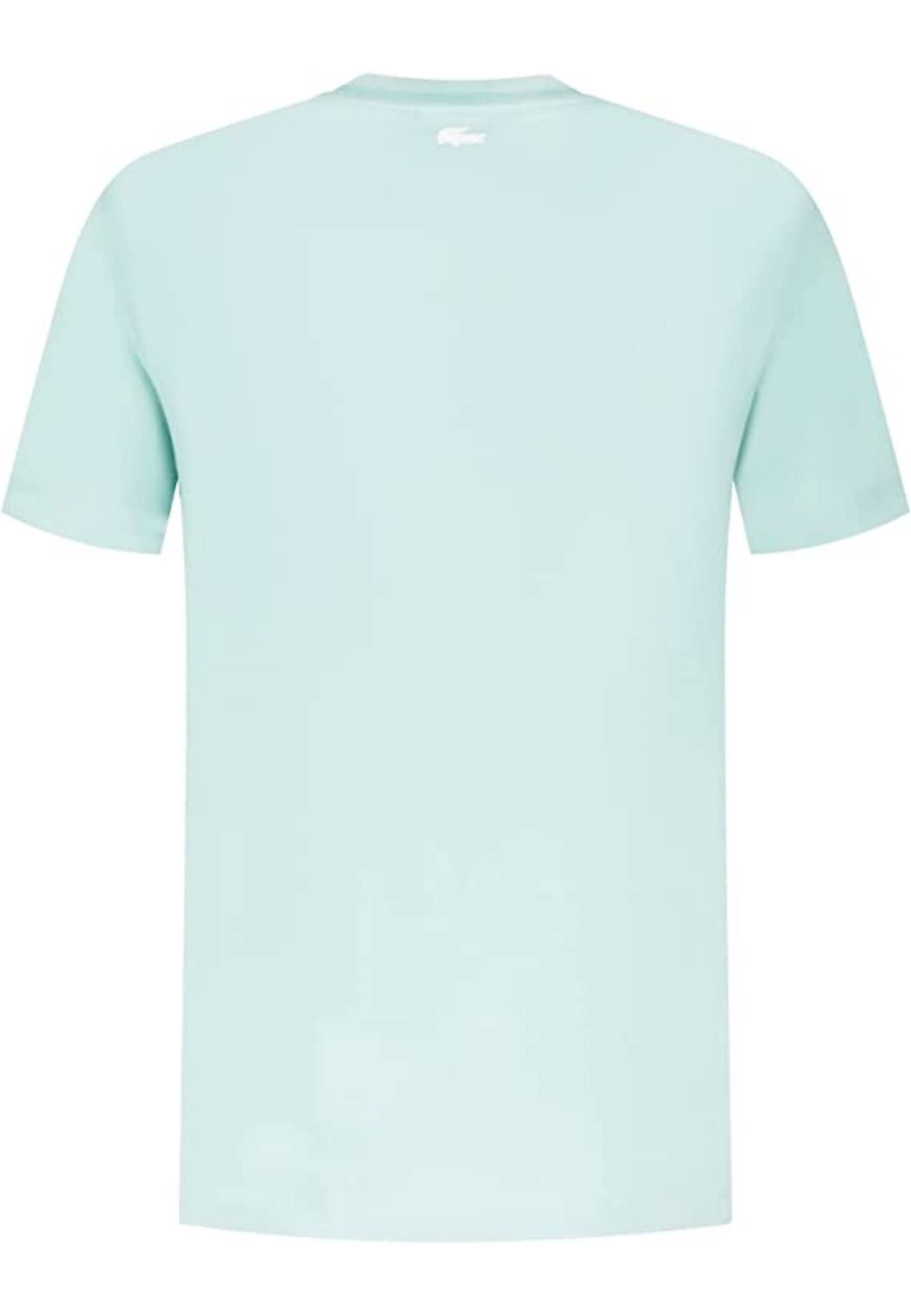 Lacoste T-Shirt mit und Rundhalsausschnitt (1-tlg) türkis Kurzarmshirt T-Shirt