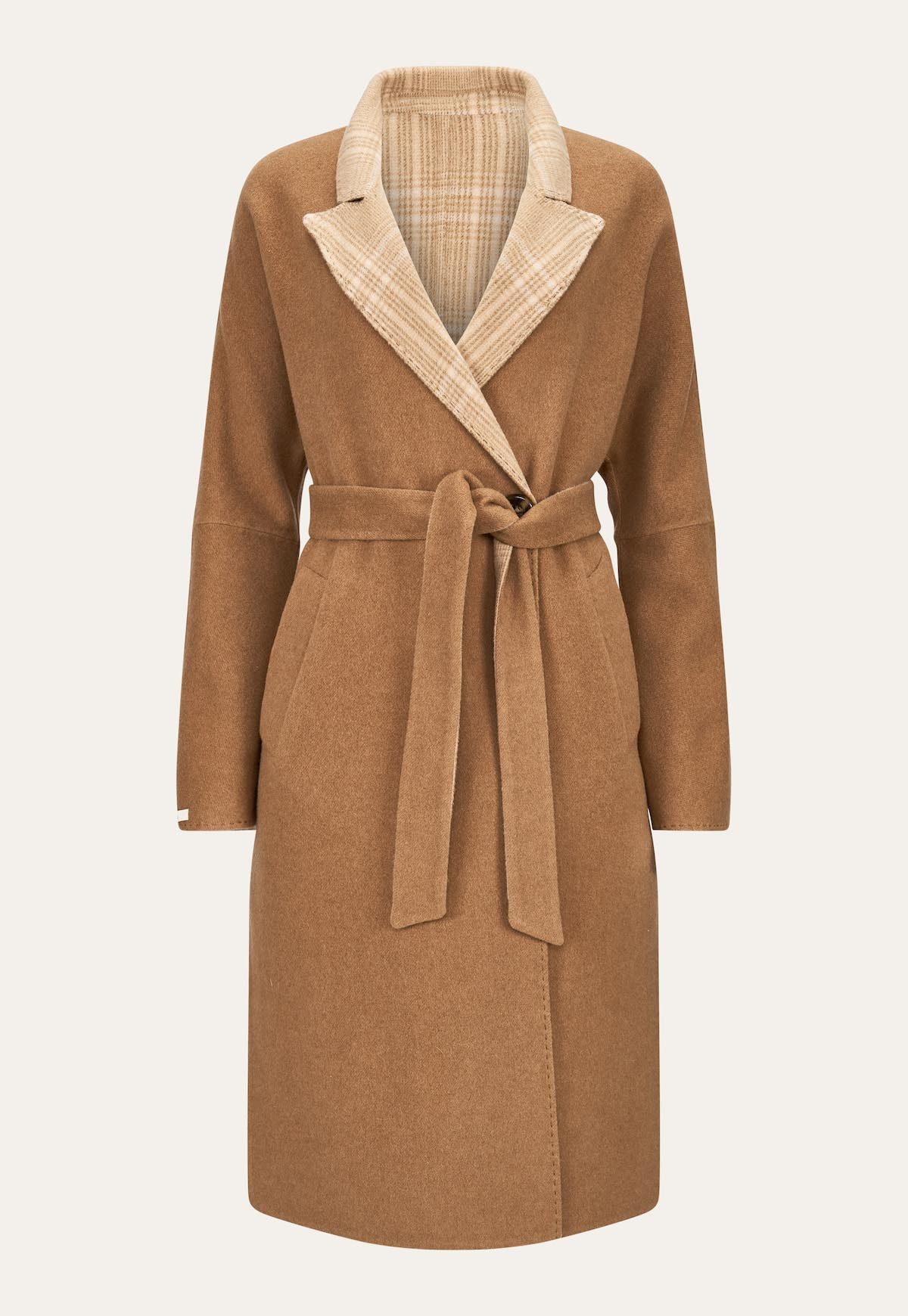 Hollert Wintermantel Maxi Mantel aus Wolle und Alpaka Mariella