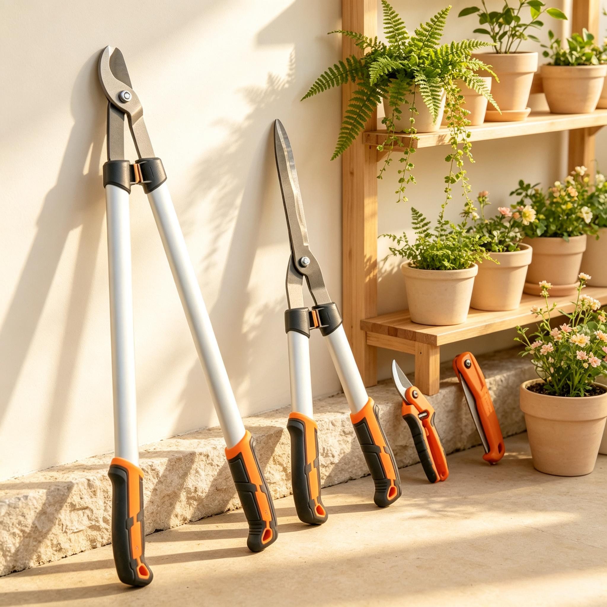 ibettertec Baum- und Strauchschneider 4-teiliges Gartenscheren-Set mit Astschneider
