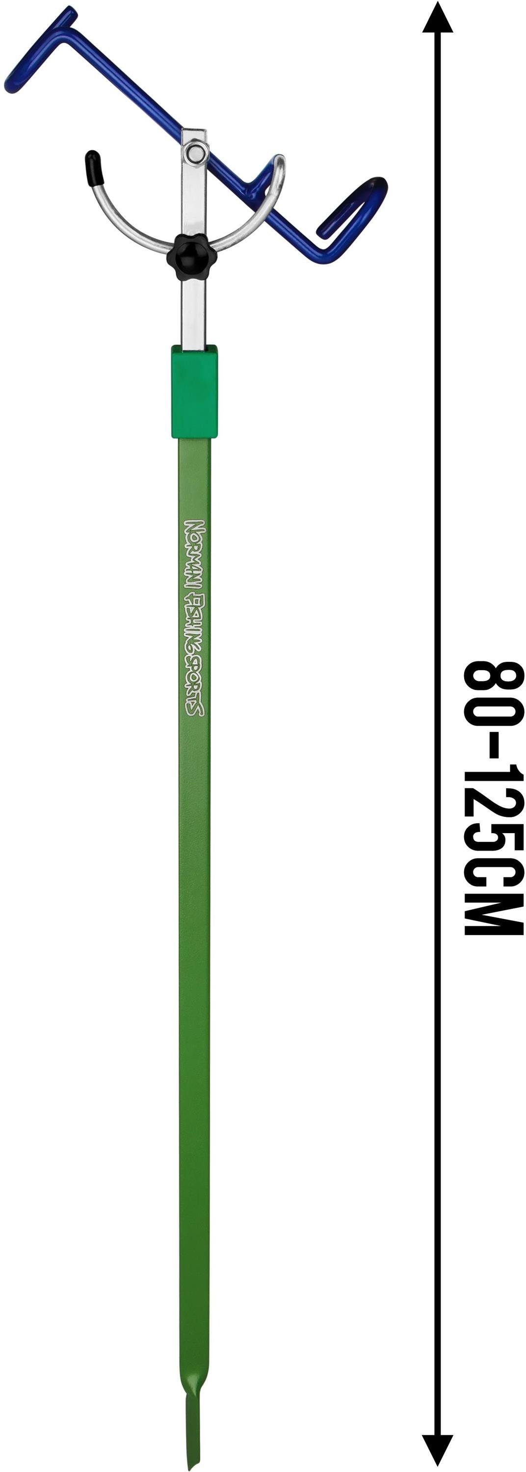 Rutenauflage mit 125 Valencia und Erdspieß normani cm) - Rutenhalter, (1-tlg., stufenlos höhenverstellbar Winkelverstellung 80 Spezial-Teleskop-Rutenhalter bis