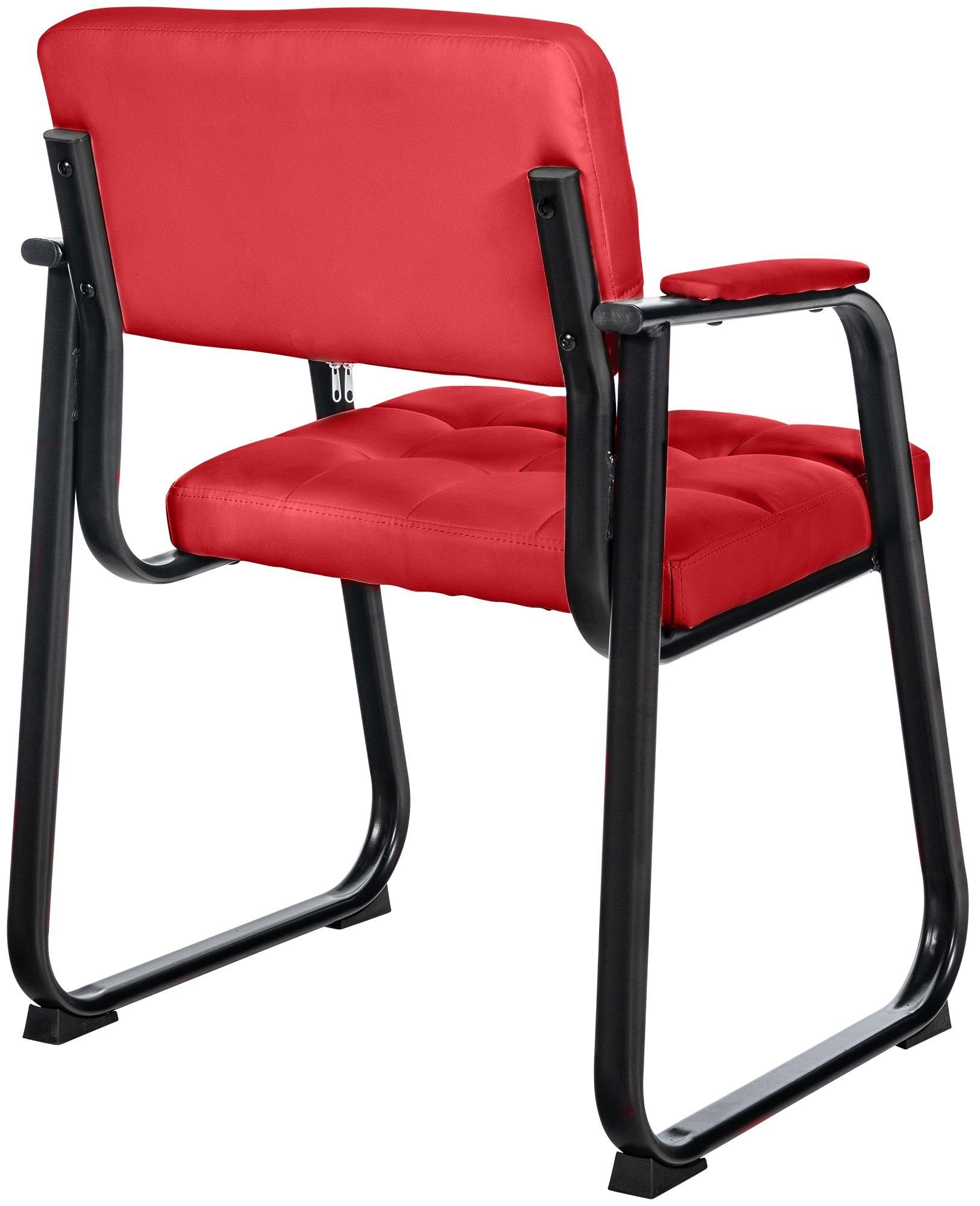 CLP Besucherstuhl Canada, Kunstleder-Bezug, schwarzes Metallgestell