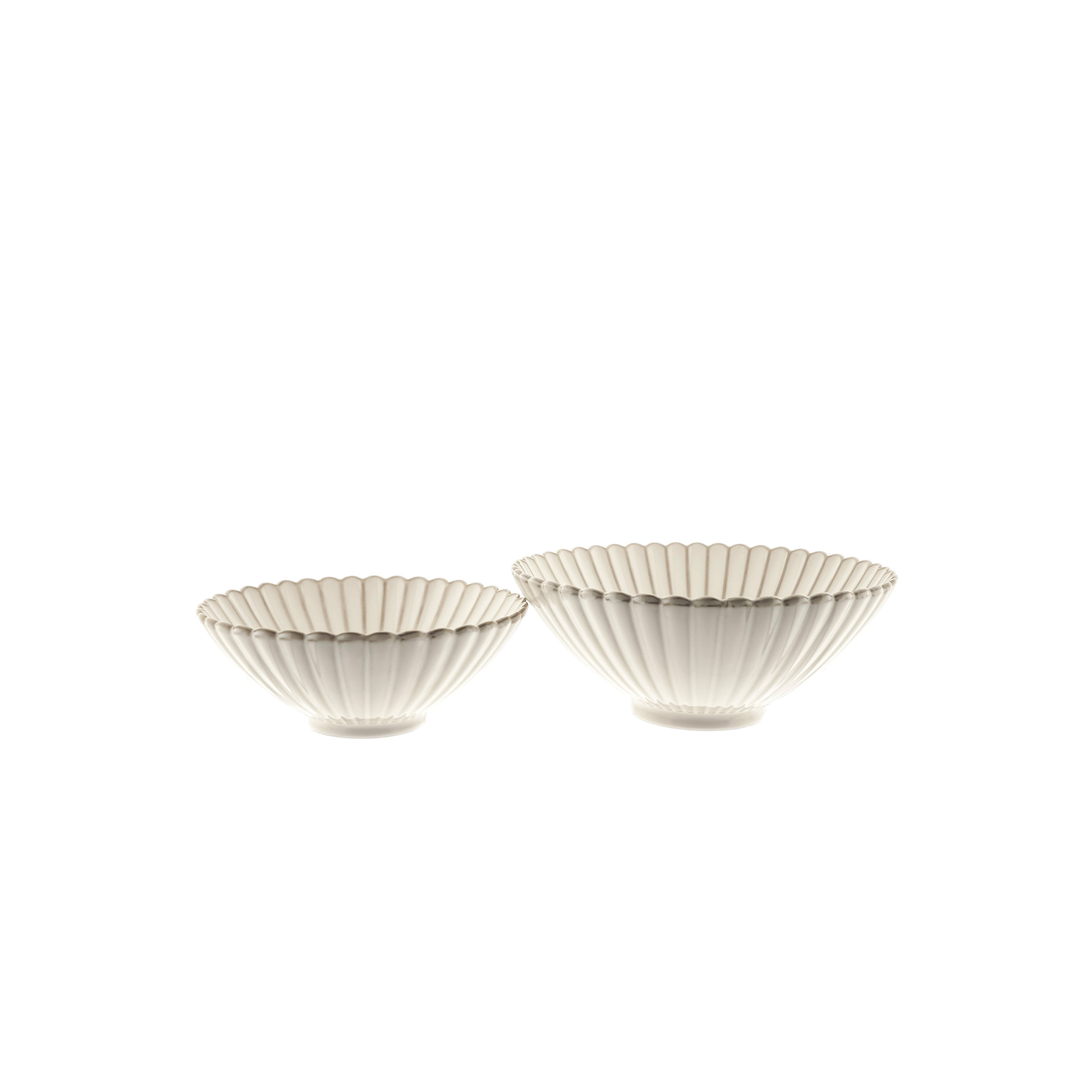 Almina Servierschale Bloomy Servier- & Salatschalen - 2er-Set aus hochwertigem Porzellan, Porzellan, (6-tlg)
