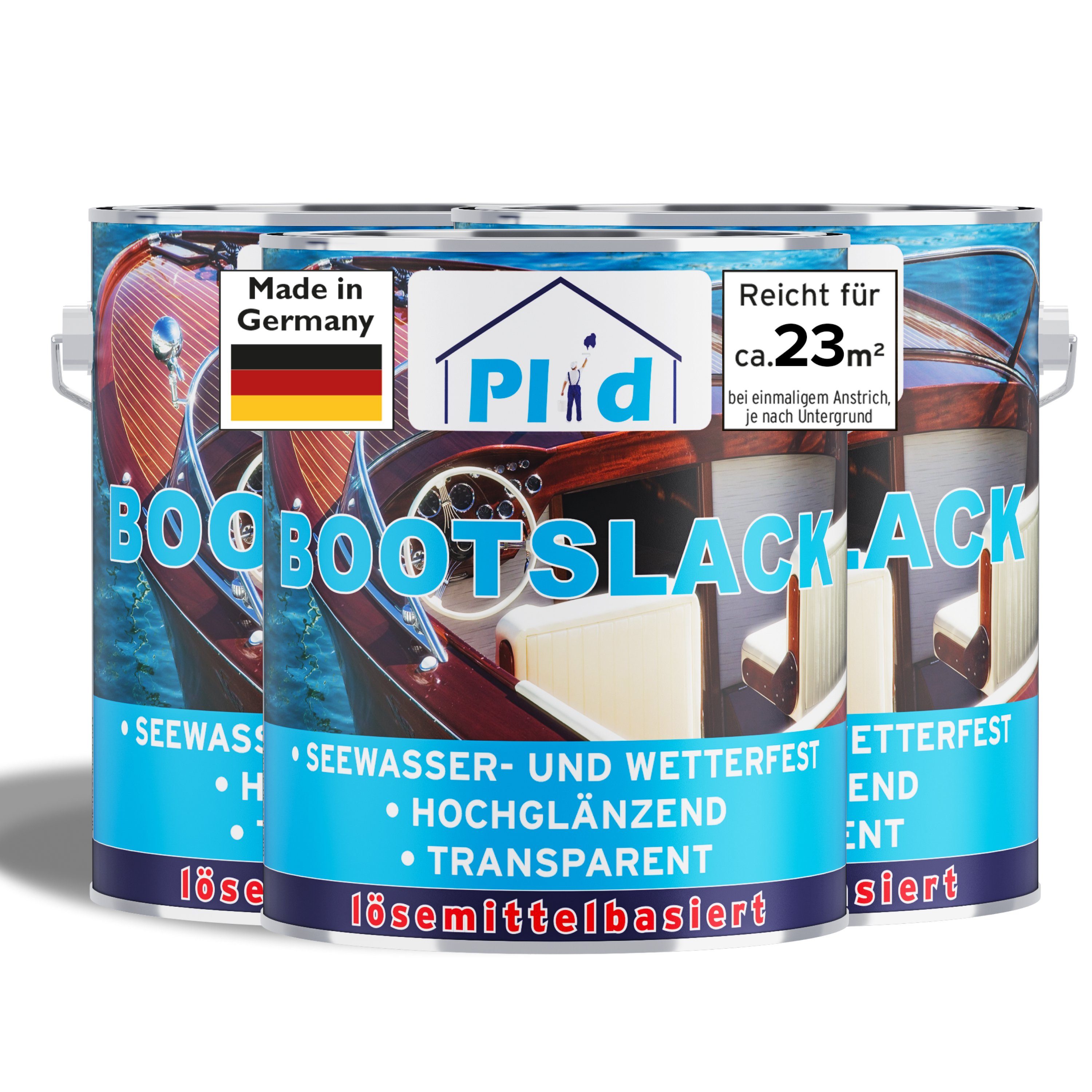 plid Klarlack Bootslack Klarlack Parkettlack Holzlack Schiffslack Holzschutzfarbe, Schnelltrocknend