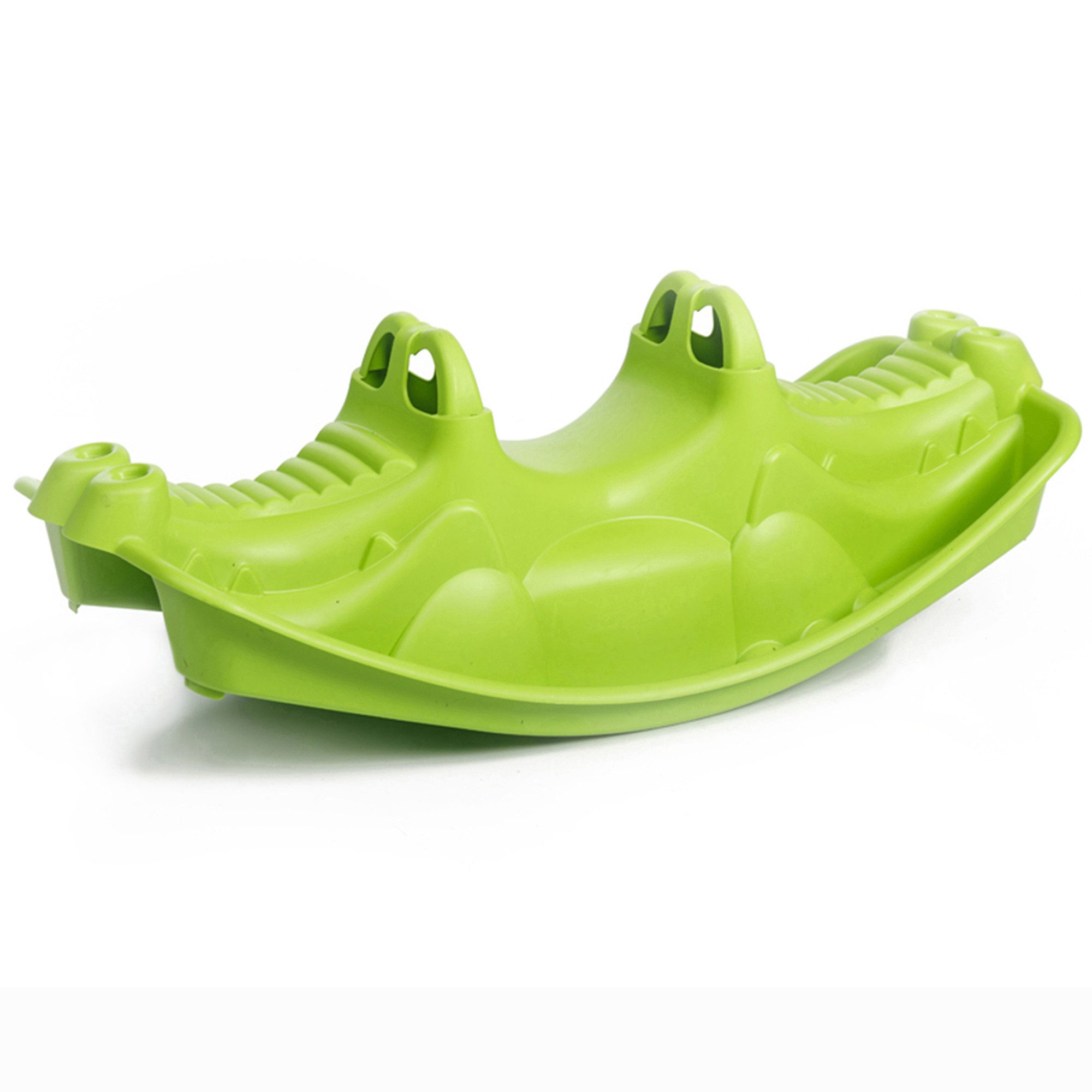 Annastore Wippe Kinderwippe - Kinderschaukel Krokodil Rocke Crocodile Für bis zu 3 Kinder, L 101 cm