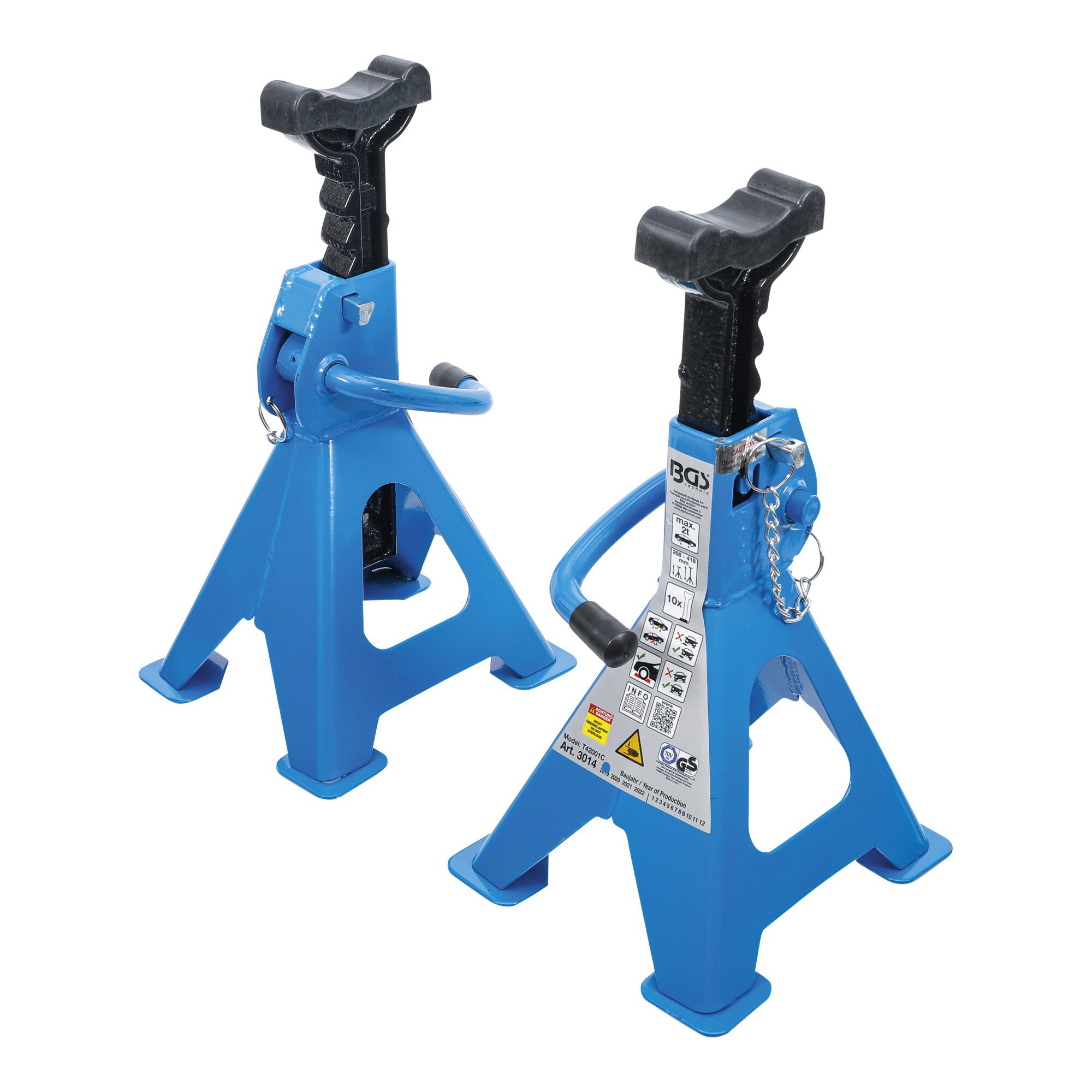 BGS technic Unterstellbock BGS Unterstellböcke Traglast 2000 kg / Paar Hub 278 - 423 mm