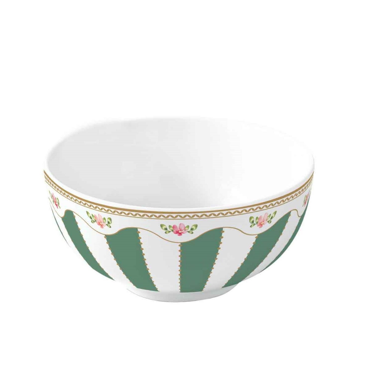 EasyLife Dessertschale Flowery, Porzellan, Spülmaschinengeeignet, Mehrfarbig, Blumen, H: 5.5cm