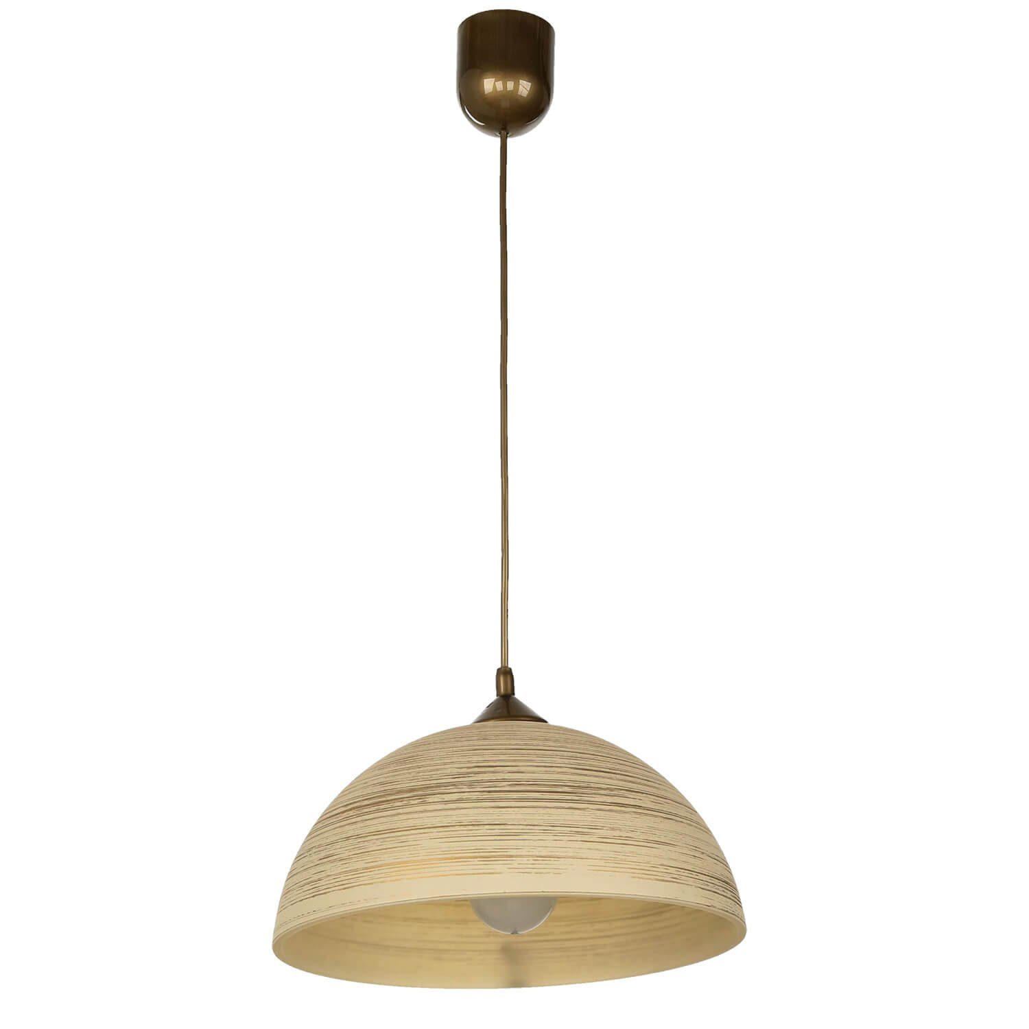 Pendelleuchte FERA, Retro handbemalt Küche ohne Leuchtmittel, Hängelampe Glas Licht-Erlebnisse Design in Hängeleuchte Gold