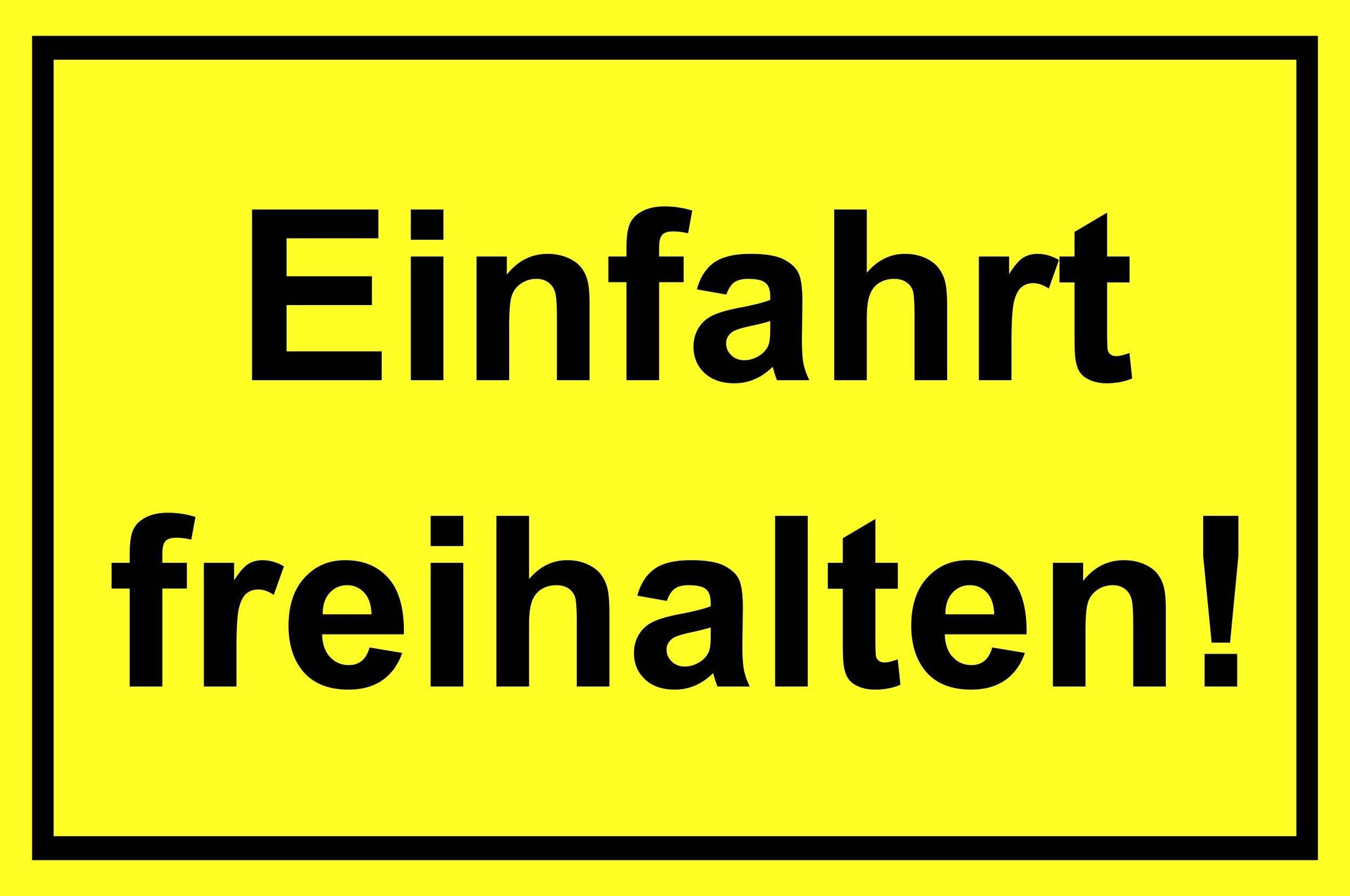 Hermann Schütz Hinweisschild Einfahrt freihalten! 200 x 300 mm Kunststoff, (1 St)