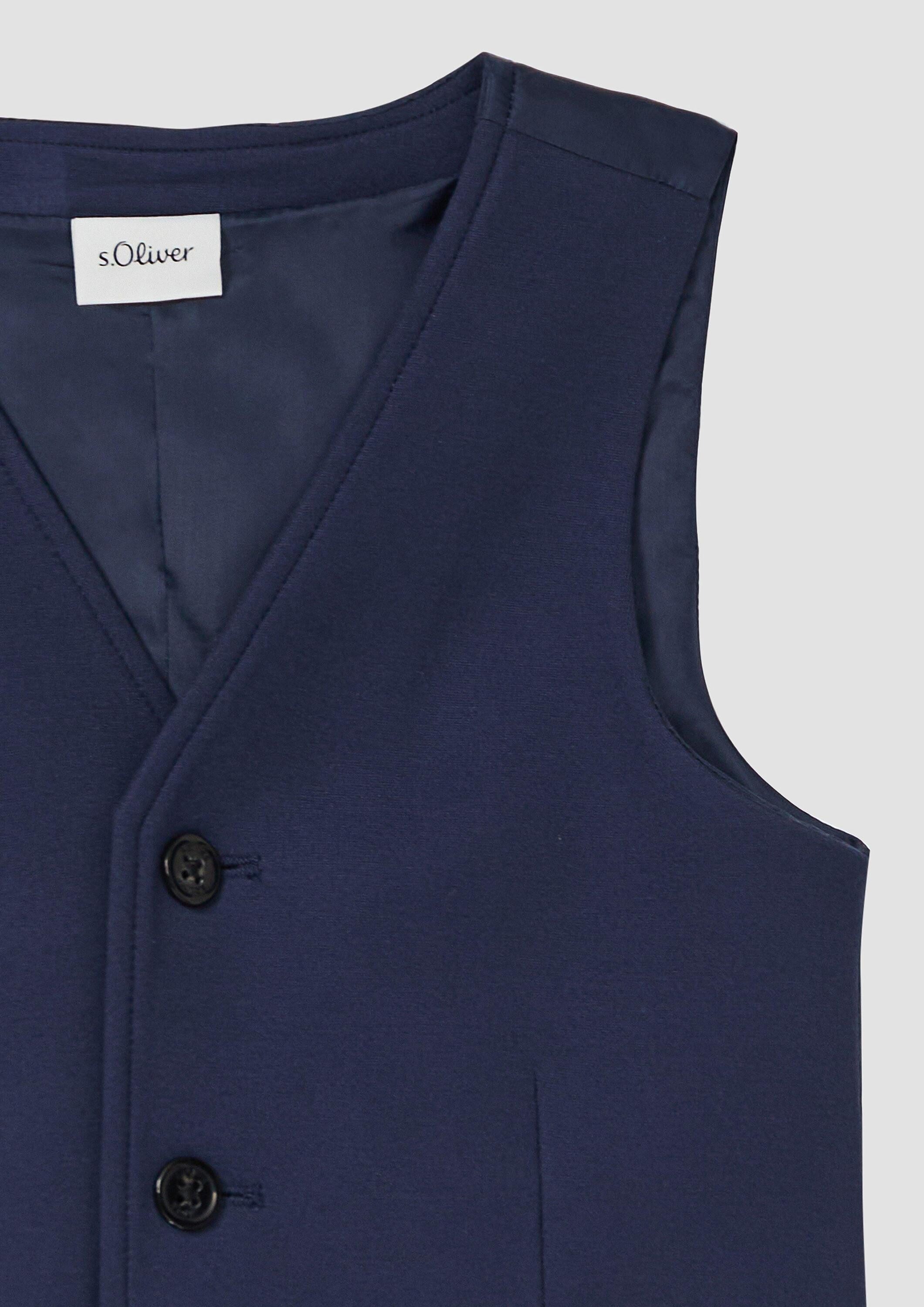 s.Oliver Jackenblazer Indoor-Weste Weste aus Interlockjersey