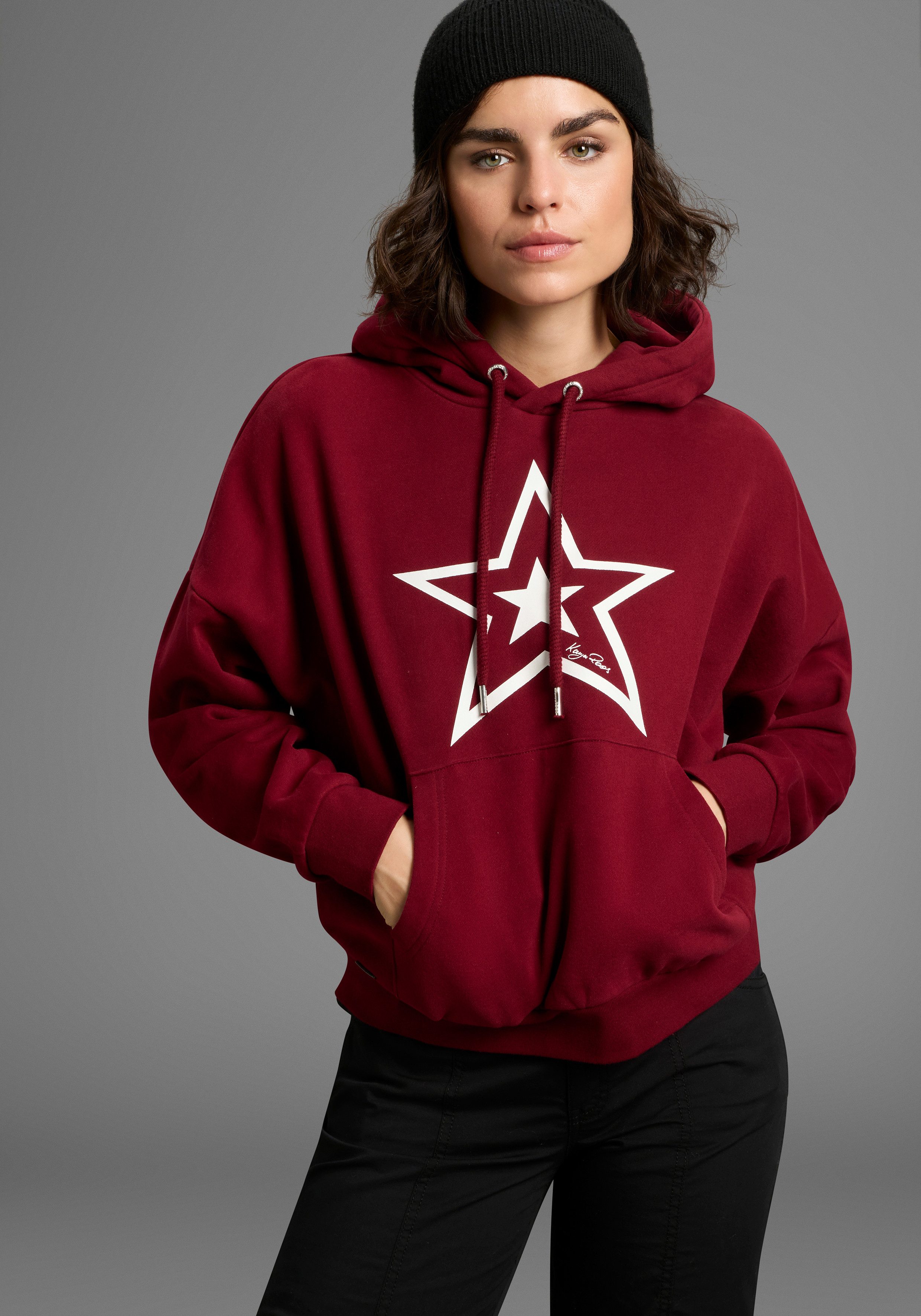 KangaROOS Kapuzensweatshirt mit Stern-Print günstig online kaufen