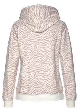 LASCANA Kapuzensweatjacke Sweatshirtjacke mit Details in Roségold und seitlichen Taschen, Loungeanzug