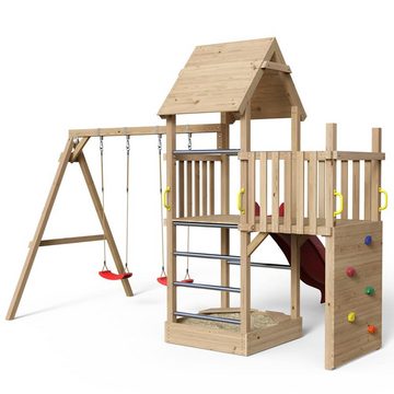 SCHEFFER Outdoor Toys Spielturm, naturbelassenes Lärchenholz