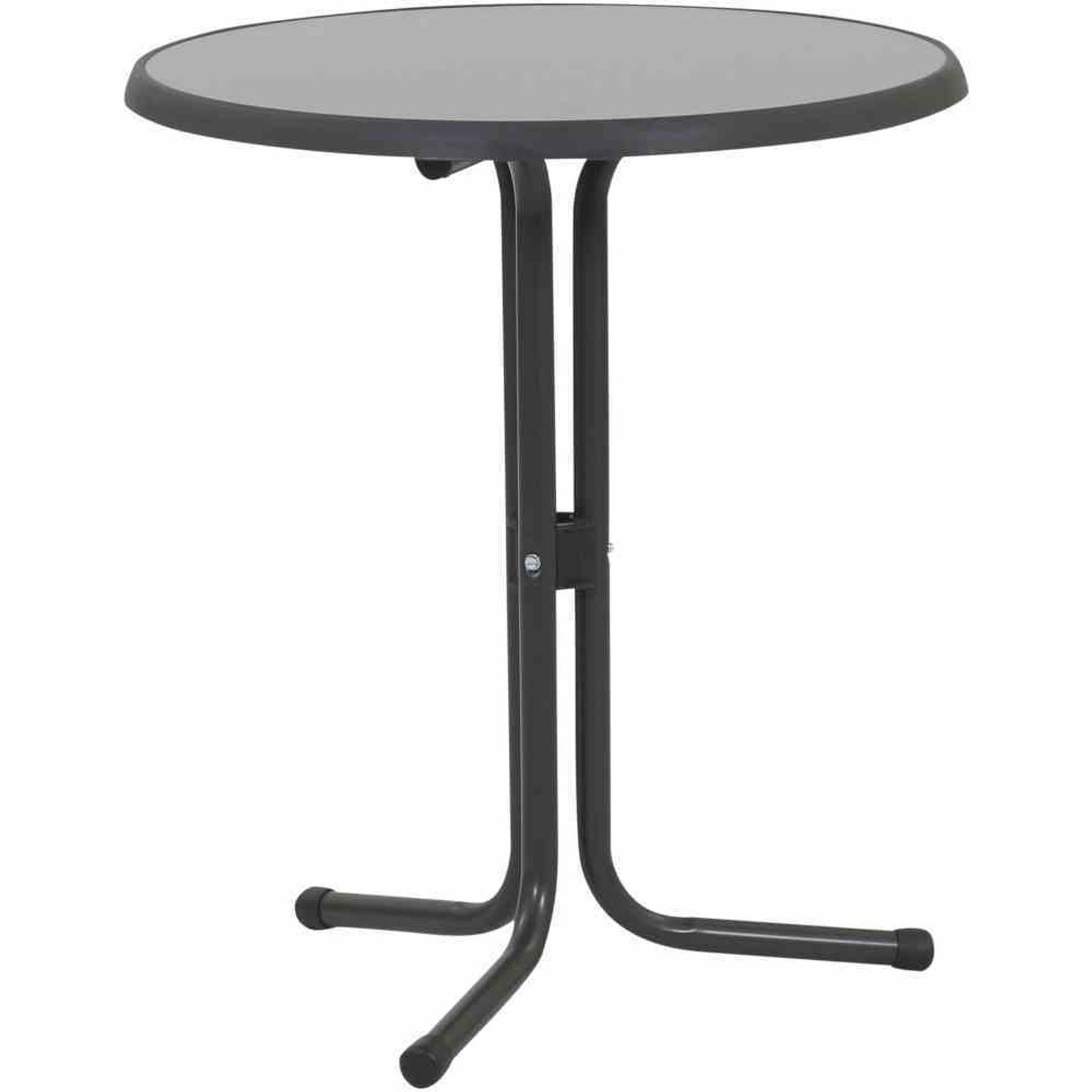 MFG Freizeitmöbel Gartentisch Bistrotisch Ø 60 cm, anthrazit 3-Bein-Gestell, Platte Punti