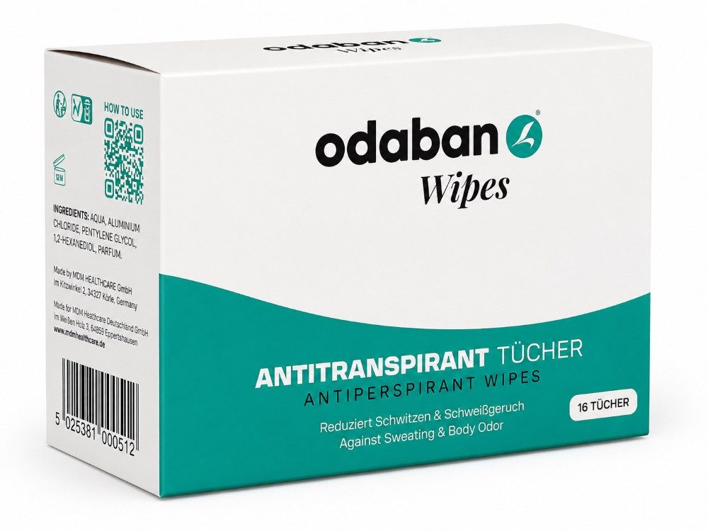 Odaban Deo-Set ODABAN wipes Antitranspirant Tücher, 16-tlg.