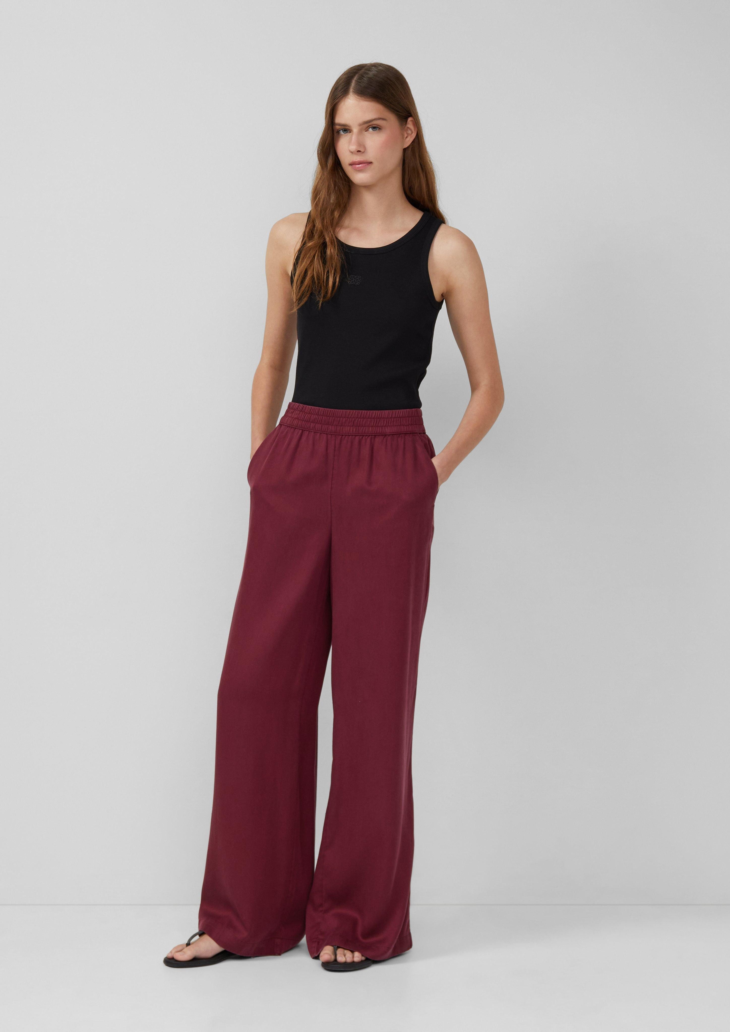 s.Oliver Stoffhose Twillhose mit Eingrifftaschen und Wide Leg