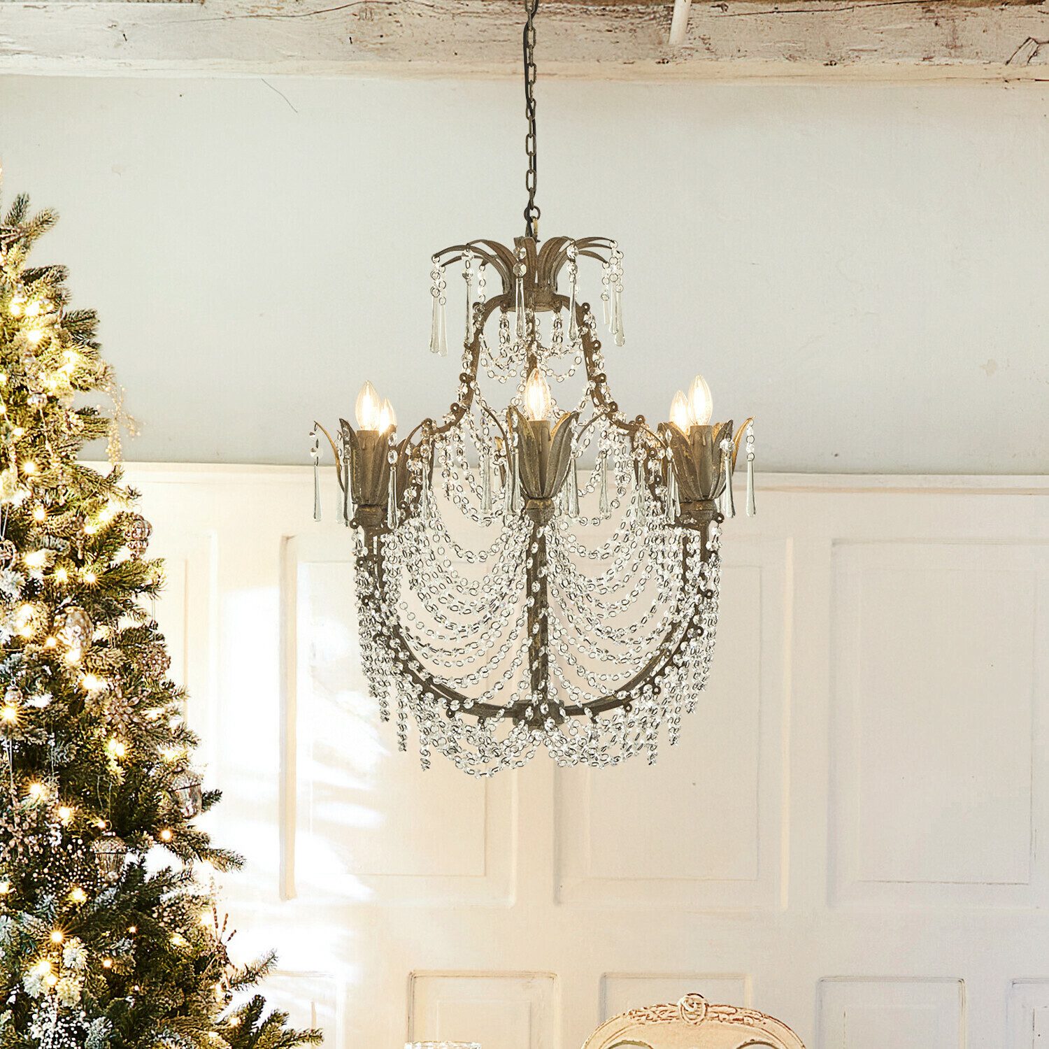 Mirabeau Kronleuchter Kronleuchter Caldrith klar/antikbraun