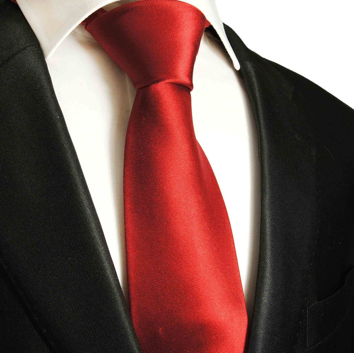 Krawatte Rot Krawatte für Malone Herren Paul Uni