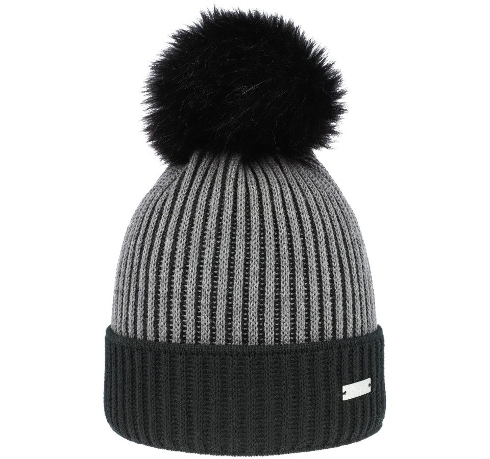 Eisglut Strickmütze Ornellal Merino SCHWARZ