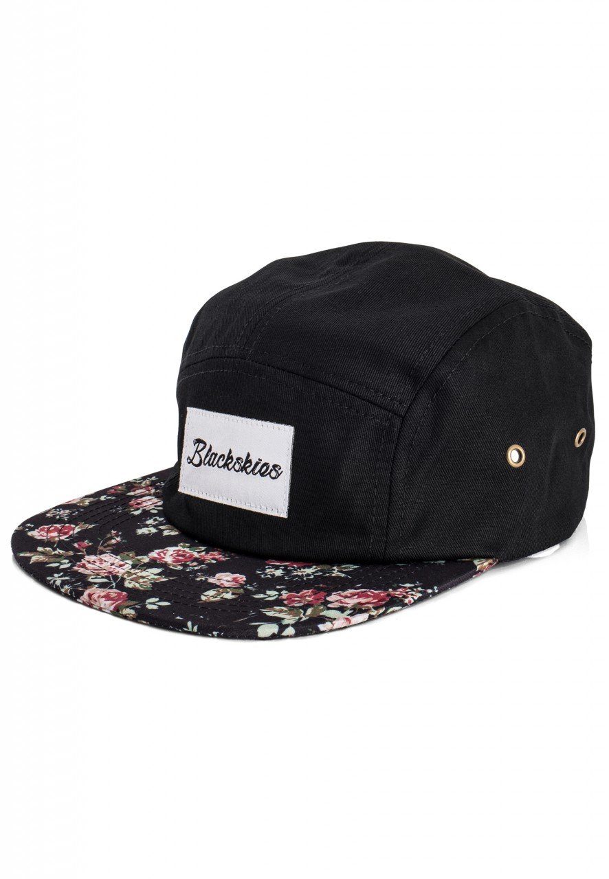 Florale - Schwarz-Floral Blackskies 5-Panel Beauty Black Cap Snapback Cap