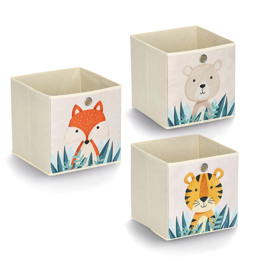 Zeller Present Aufbewahrungsbox Animals (Set, 3 St), Vlies, faltbar, versch günstig online kaufen