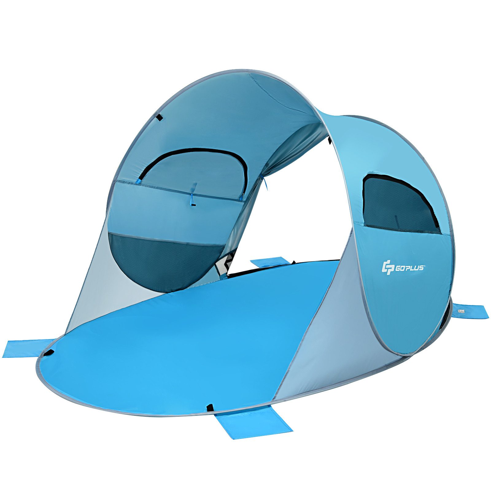 COSTWAY Strandmuschel Pop Up Strandzelt, Personen: 4, mit Tragetasche, Sand günstig online kaufen