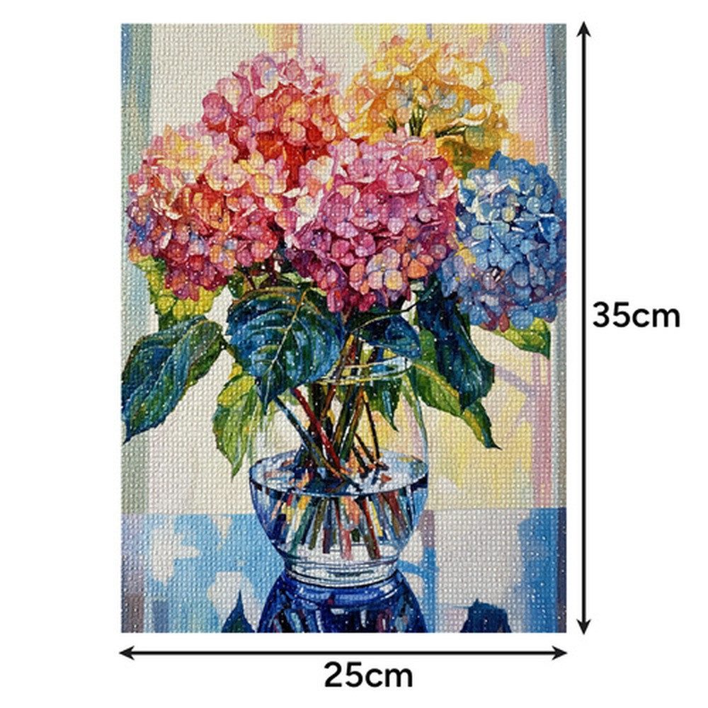 MAALEO Malvorlage Diamantstickerei Blumenstrauß Diamantmalerei (Spar-Set, Entwicklung), Selbstklebende Leinwand mit Symbolen ermöglicht präzises Platzieren
