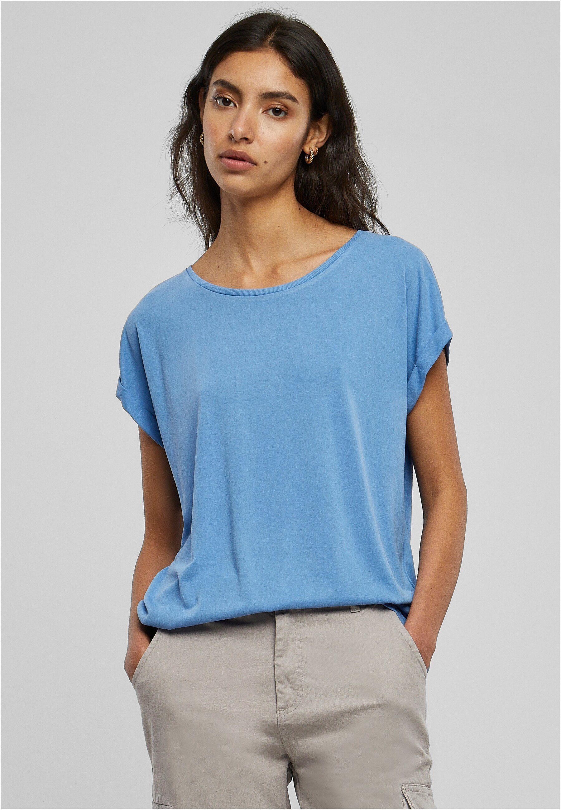 Extended Modal URBAN Tee CLASSICS Damen (1-tlg) Ladies Shoulder horizonblue Kurzarmshirt