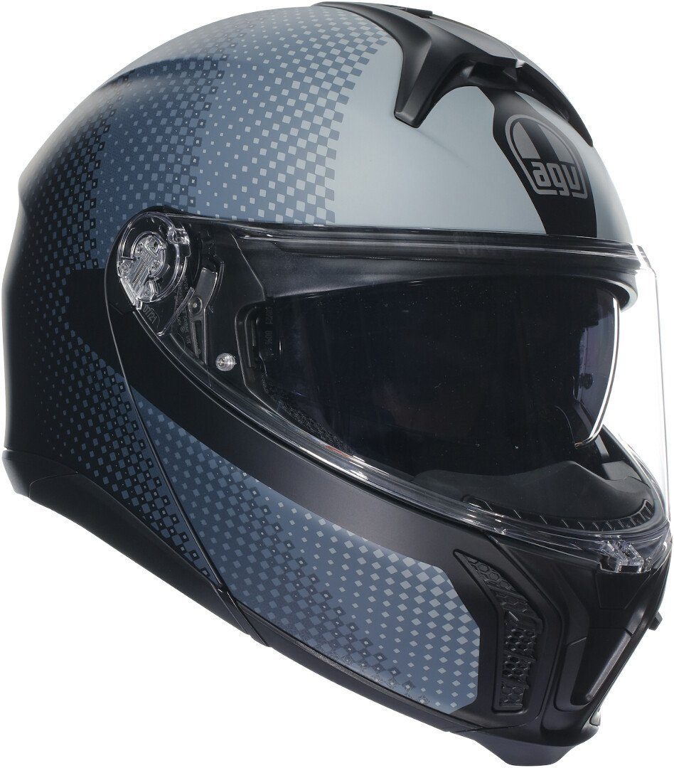 AGV Motorradhelm Tourmodular Textour Klapphelm, integriertes Sonnenvisier,vorbereitet für Kommunikationssystem