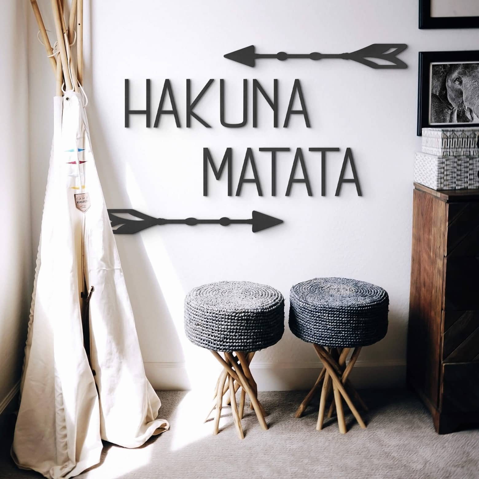 K&L Wall Art Holzbild Hakuna Matata günstig online kaufen