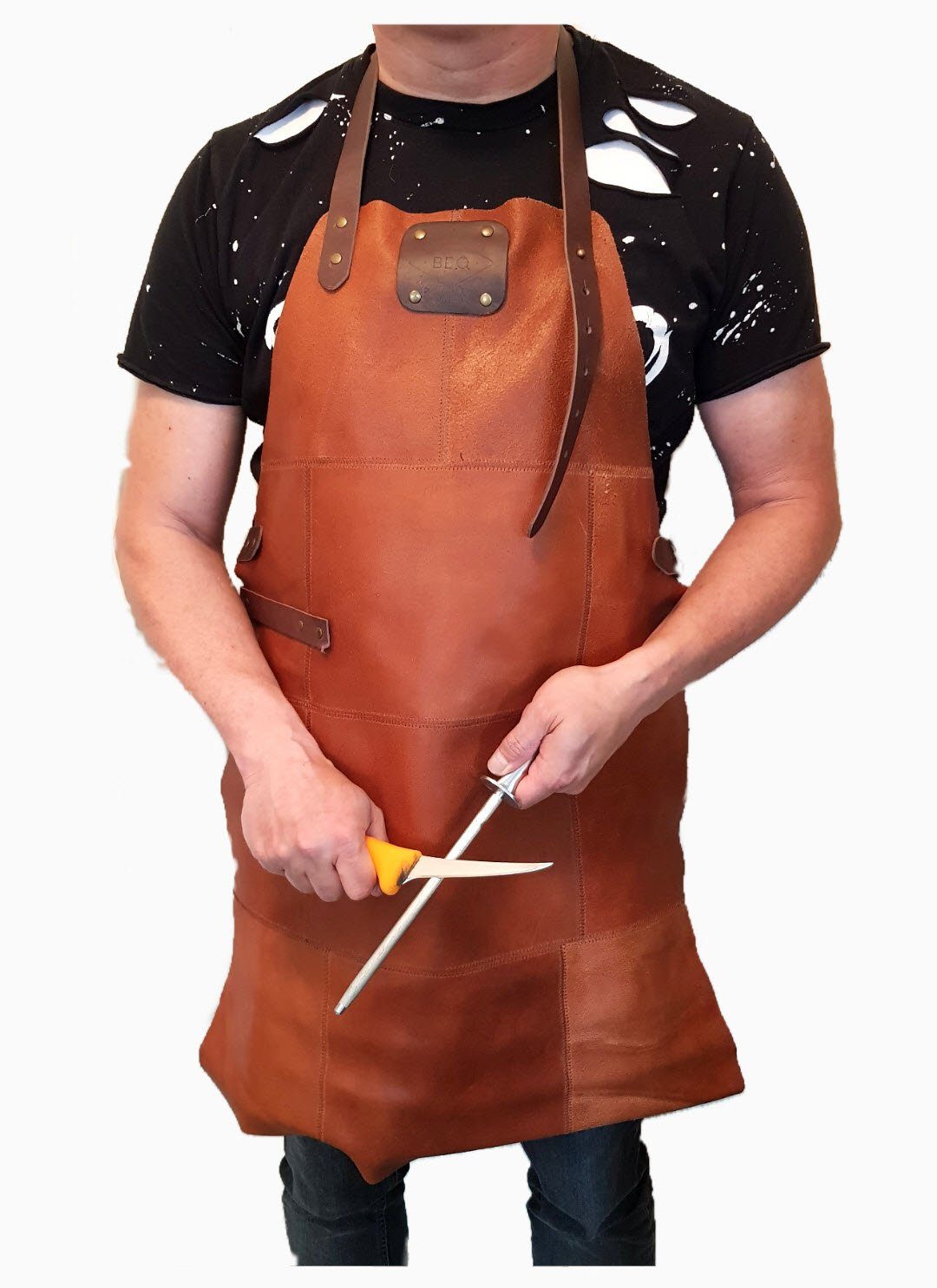 Spectrum Grillschürze Lederschürze Grillschürze Unisex Büffelleder 80 x 58 günstig online kaufen