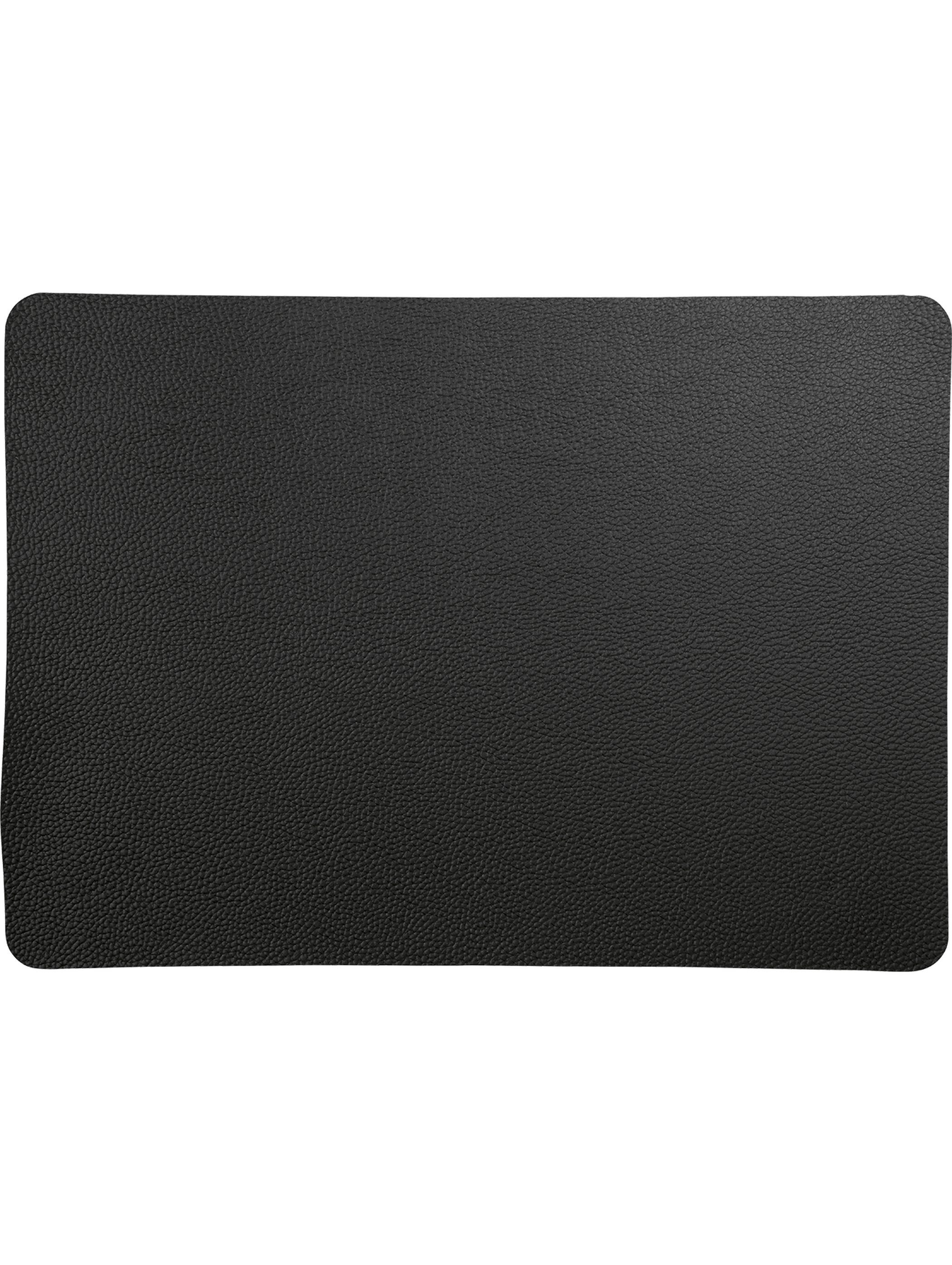 ASA SELECTION Platzset Platzset rough black Lederoptik schwarz 46x33 cm, (1-St), Mattes Finish