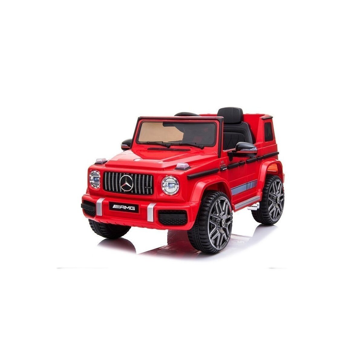Wisam Elektro-Kinderauto Kinderfahrzeug Mercedes G63 AMG Rot Ledersitz Reifen